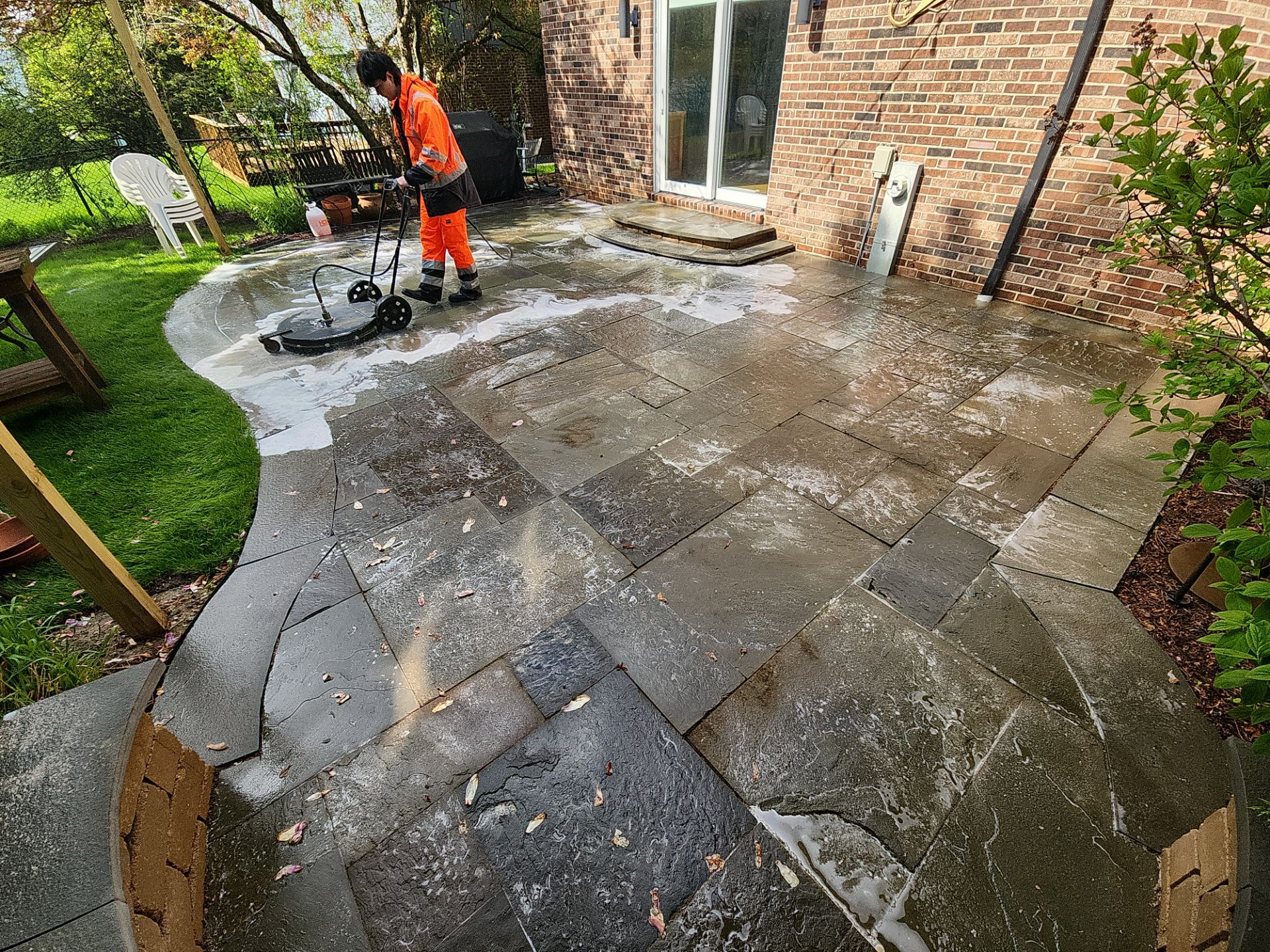 Bluestone Patio and Pool Deck Cleaning by Northern Power Washing LLC.