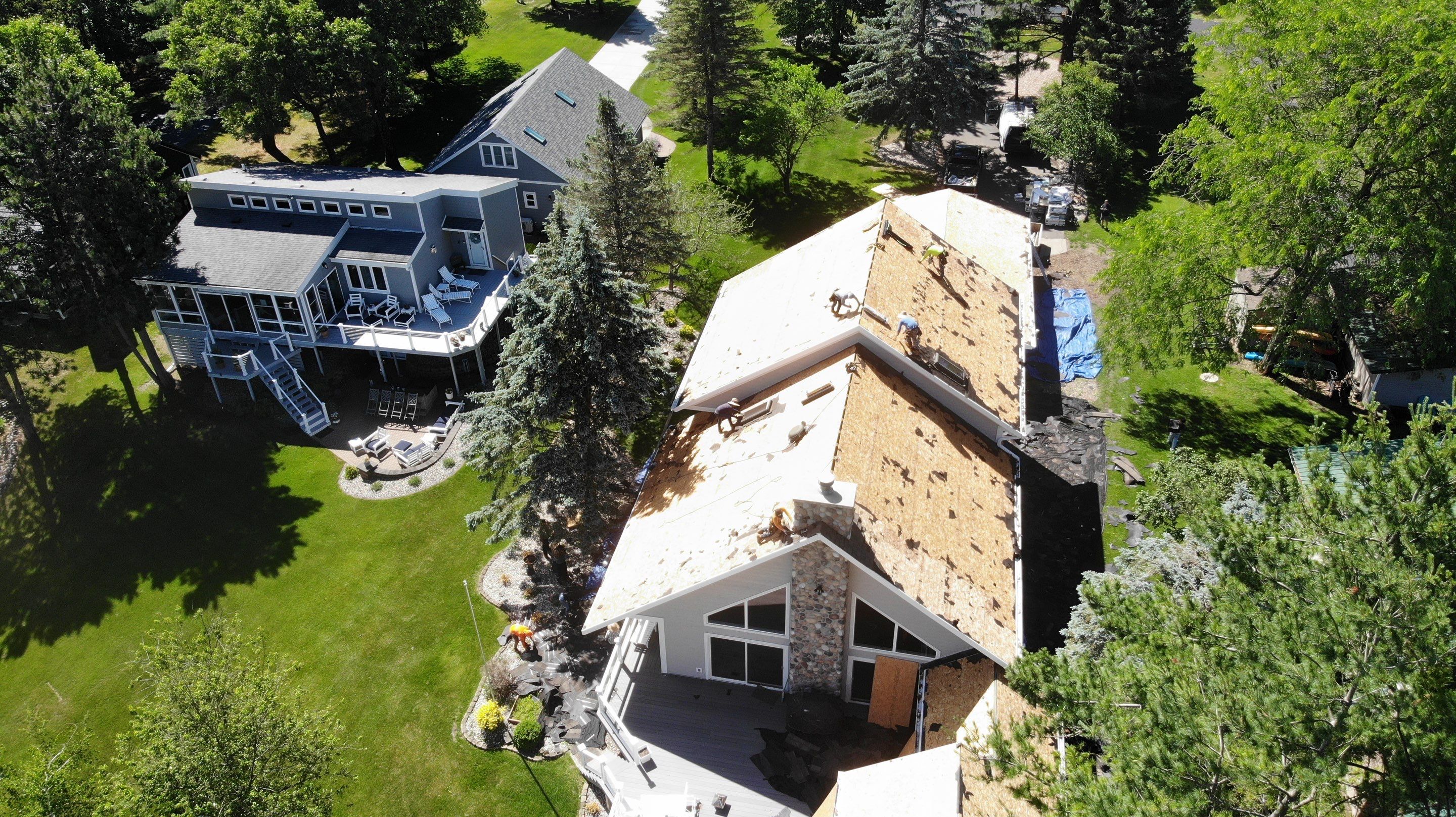 Nekoosa Residential Roof Replacement with Architectural Shingles and Skylights by Mr Roof & Remodeling Co