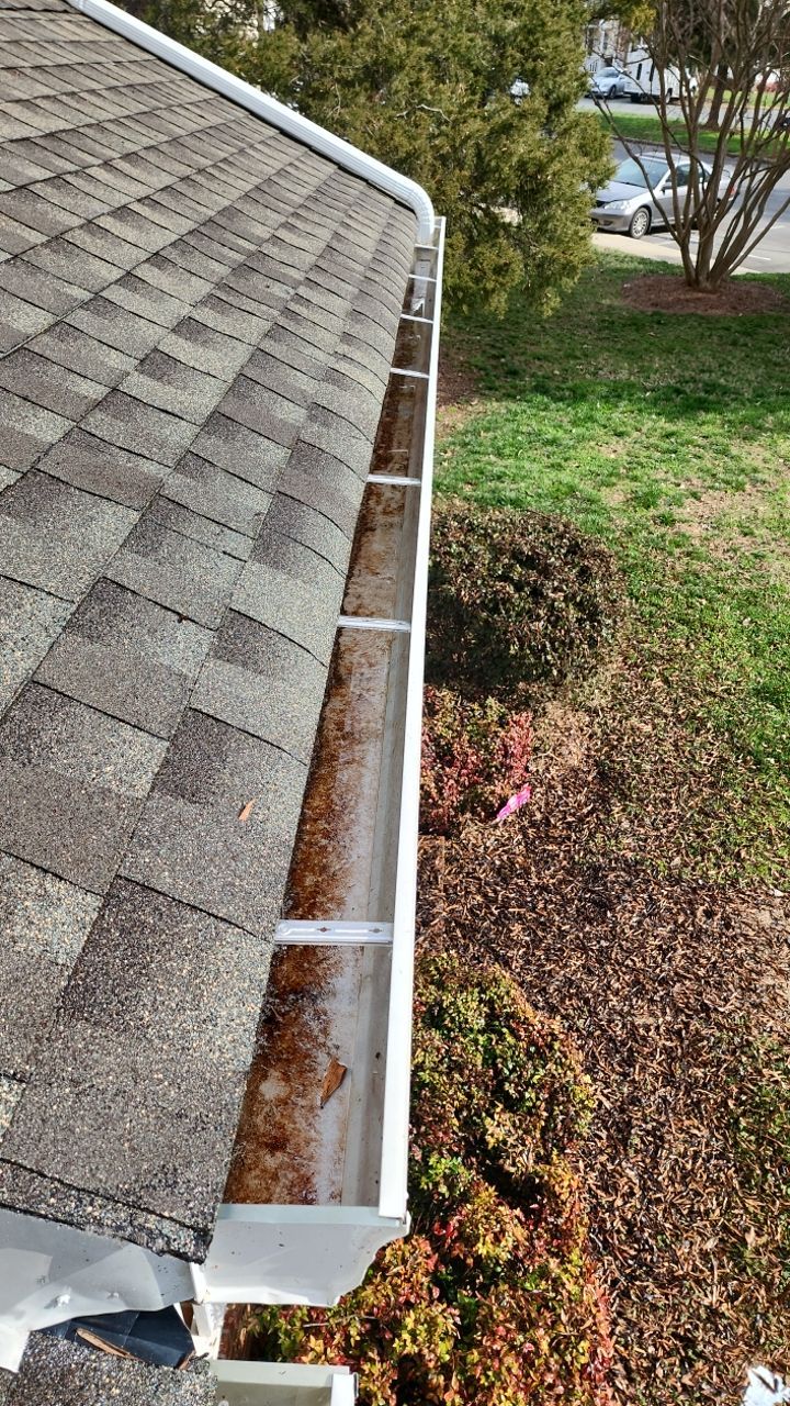 Gutter Cleaning using water by Power Wash Masters LLC