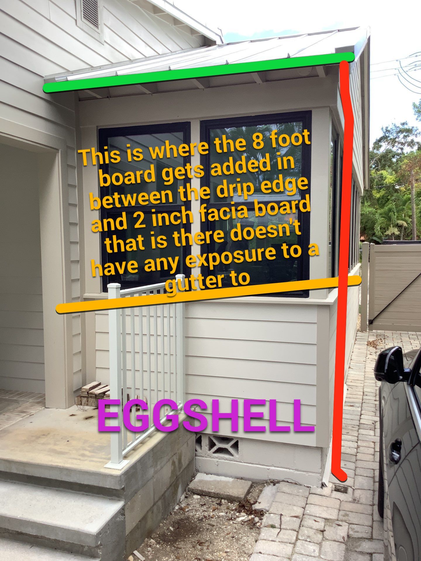 Aluminum Seamless Gutters using 3X4 Elbow Downspout in Sarasota FL by Gutter Professors