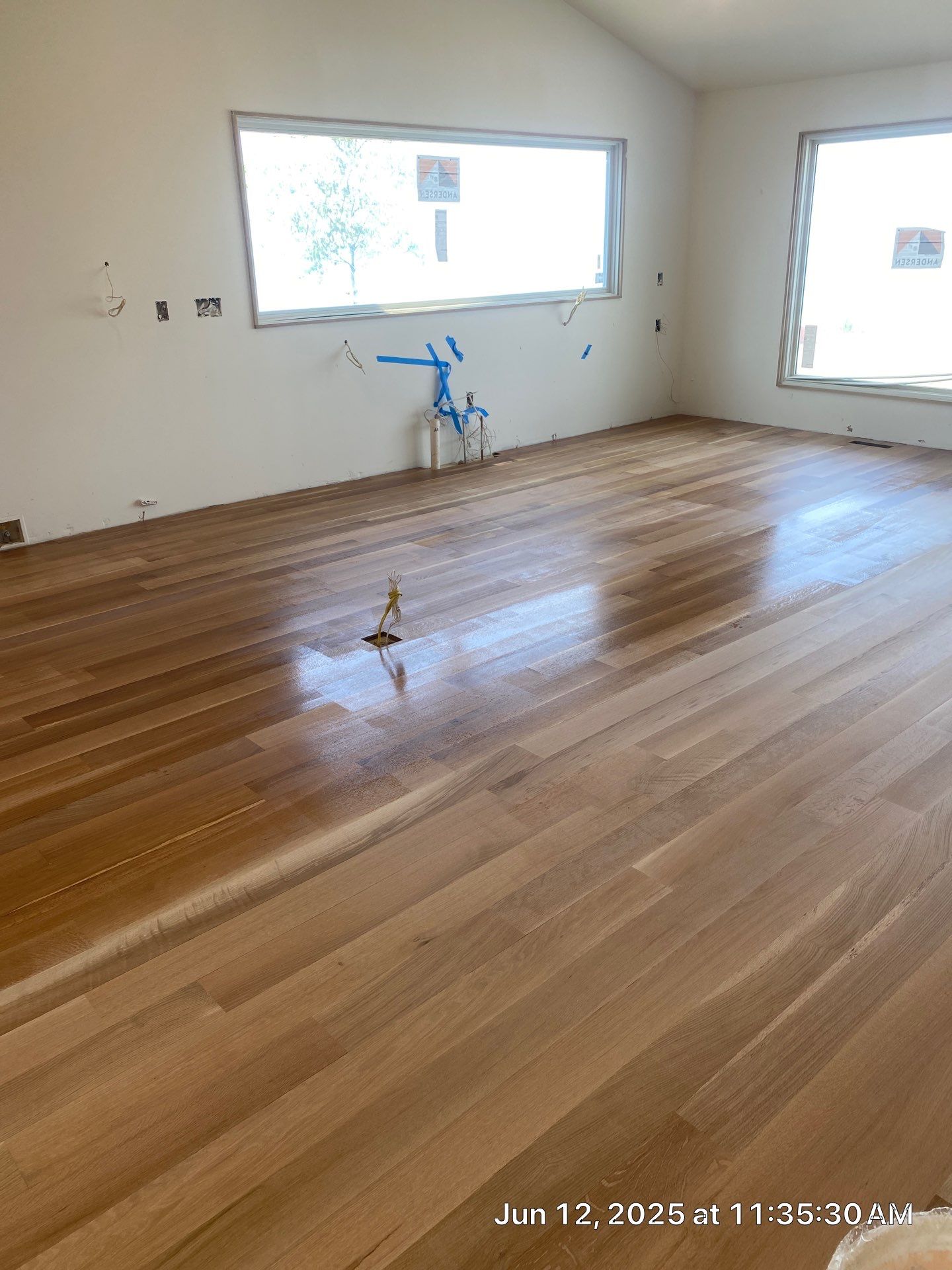 This project has it all!!!! Custom Flooring, Leveling Service, Custom Stair parts and pieces, risers, blue pad cover - all inclusive service from RTB! by RTBaldwin Hardwood Floors