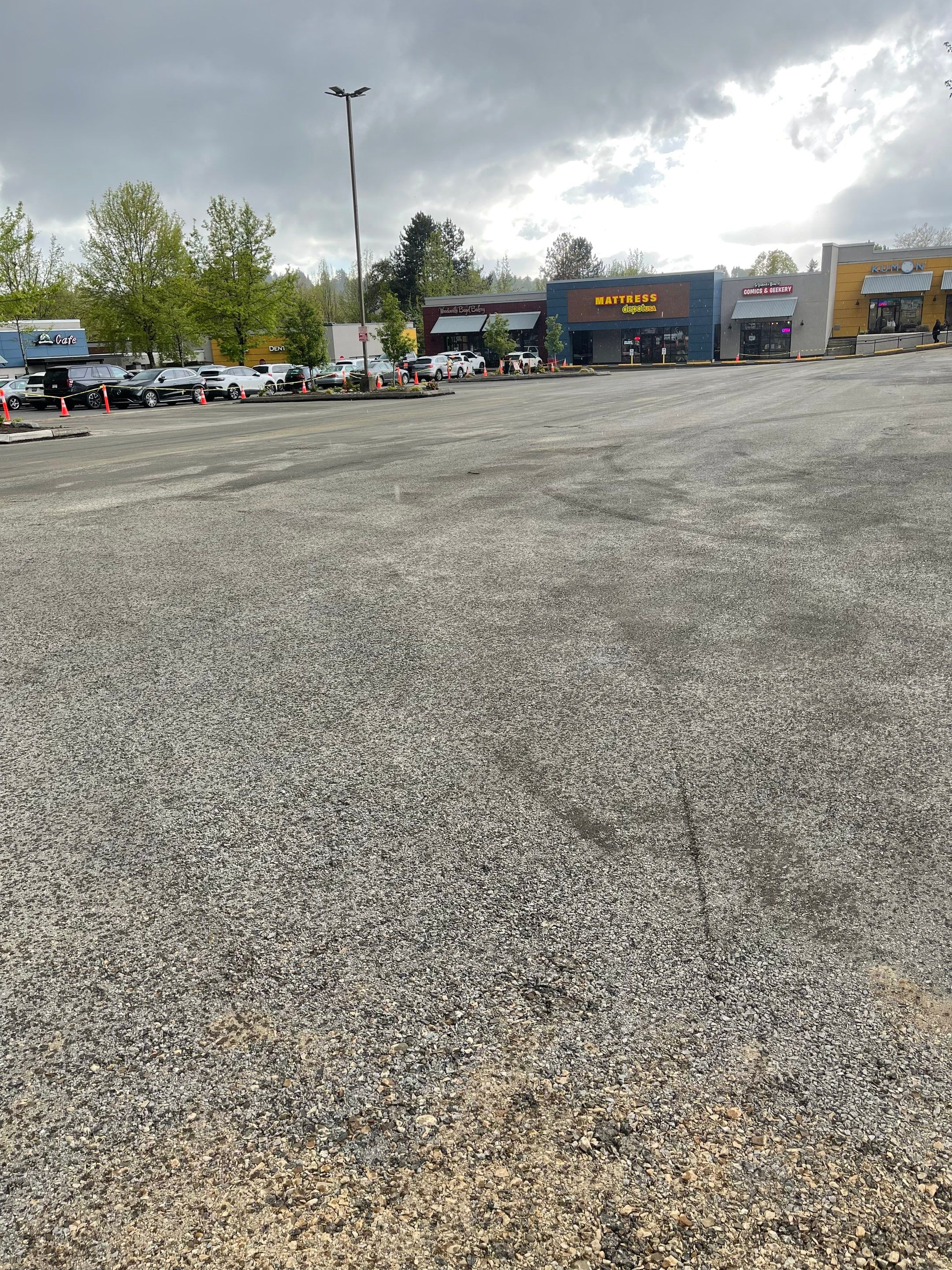 Colliers - Woodinville New Asphalt Parking Lot by Jireh Asphalt & Concrete Inc 