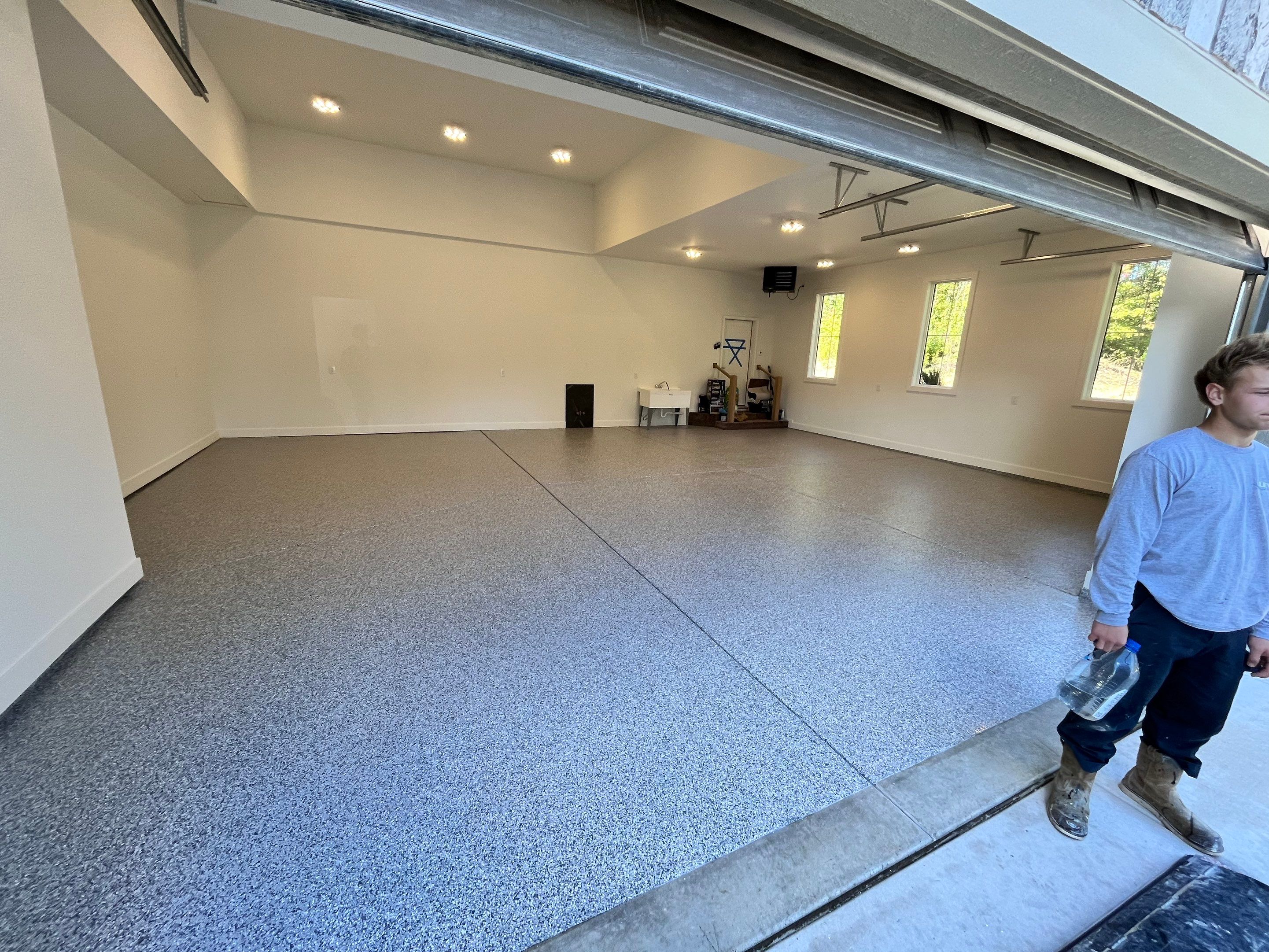 Gravel Flake Garage Floor  by Level 10 Coatings