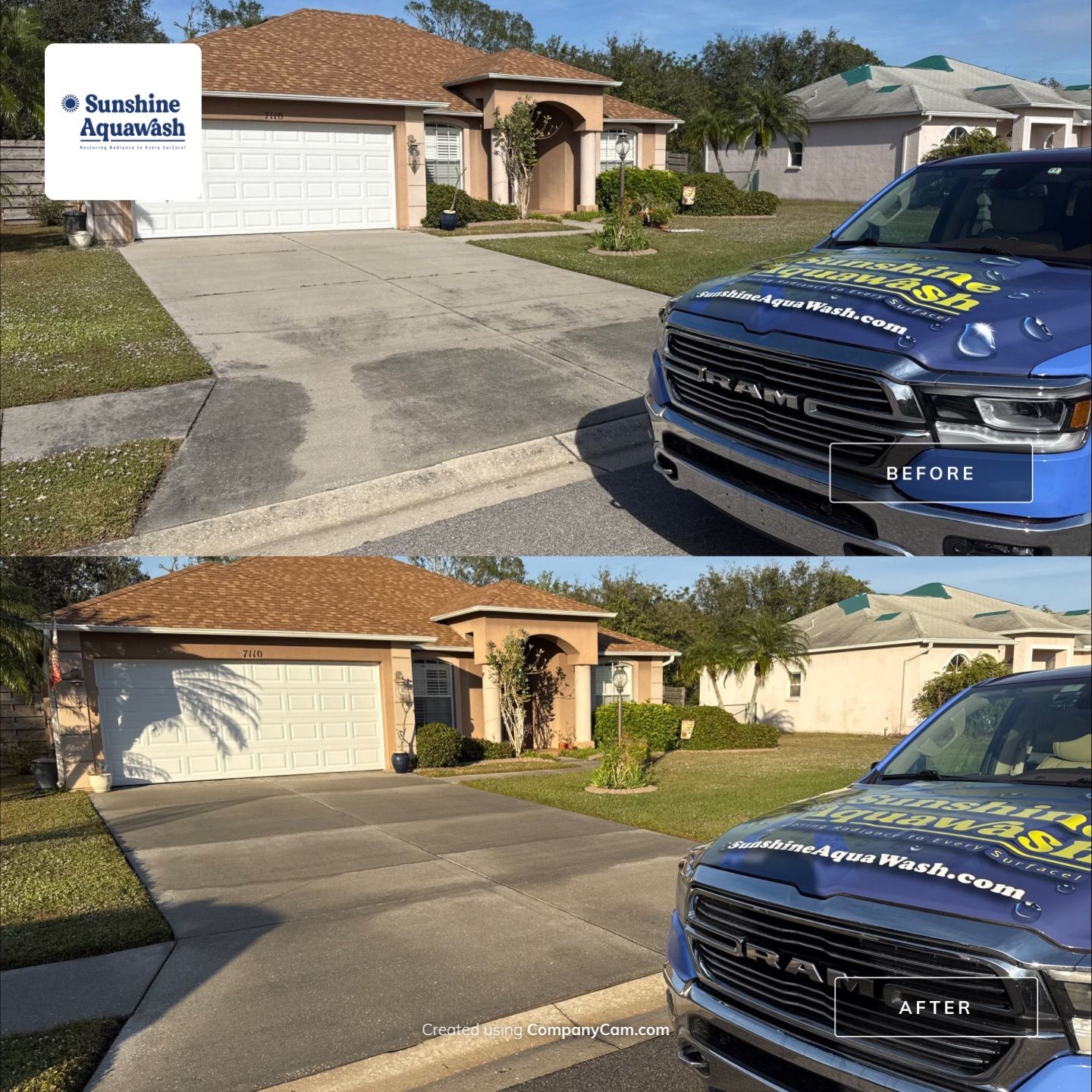 Driveway, Sidewalk, Street Curbing & Pool Screen Enclosure Cleaning in Regency Oaks, Palmetto, FL | Sunshine AquaWash by Sunshine AquaWash