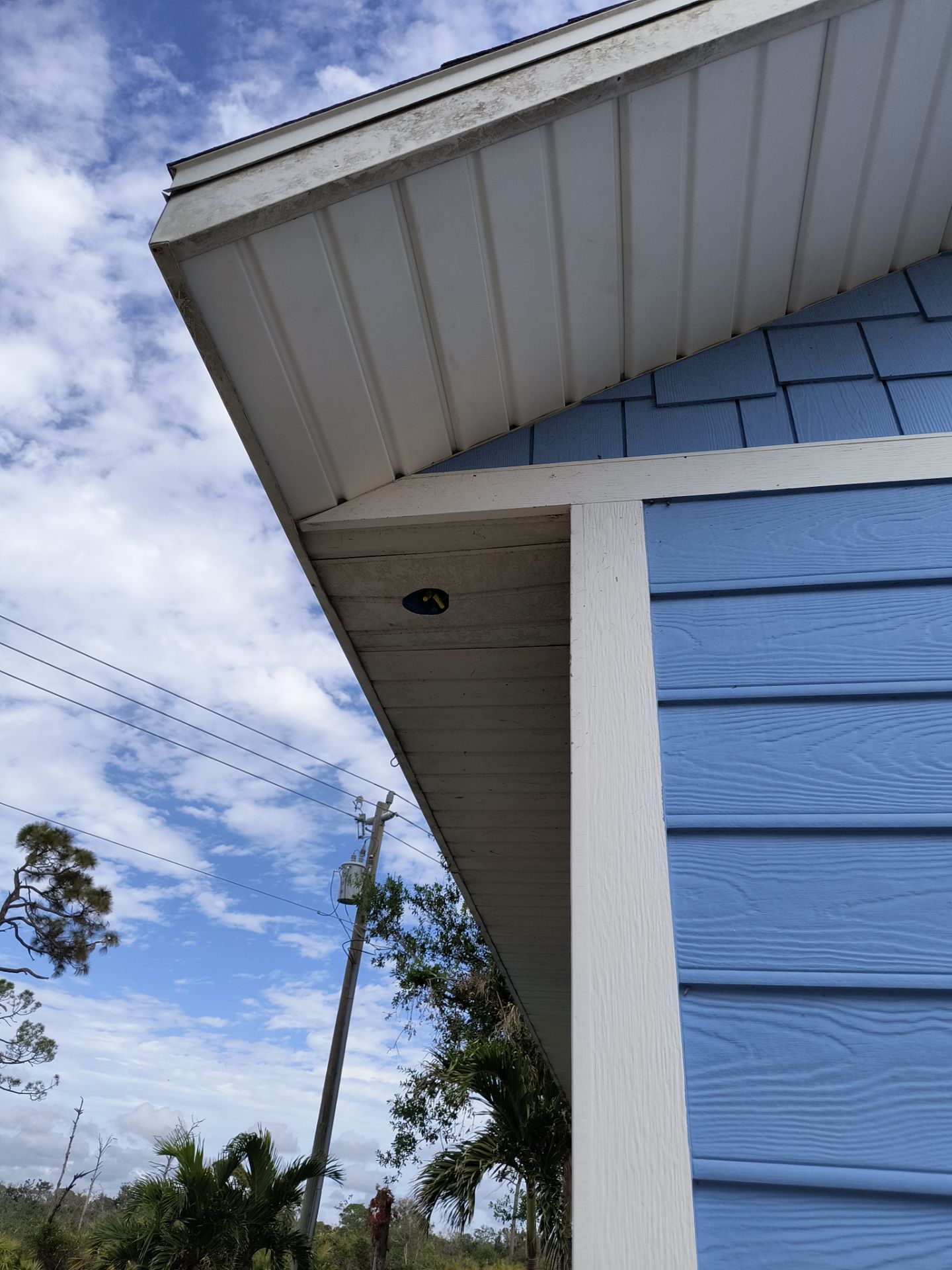 White Vinyl Soffit Installation in Venice FL by Gutter Professors