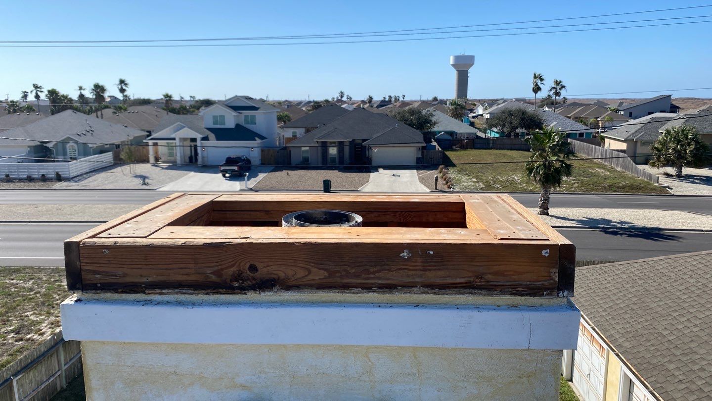 Chimney Cap Replacement  using Custom Fabricated Steel by Lighthouse Roofing