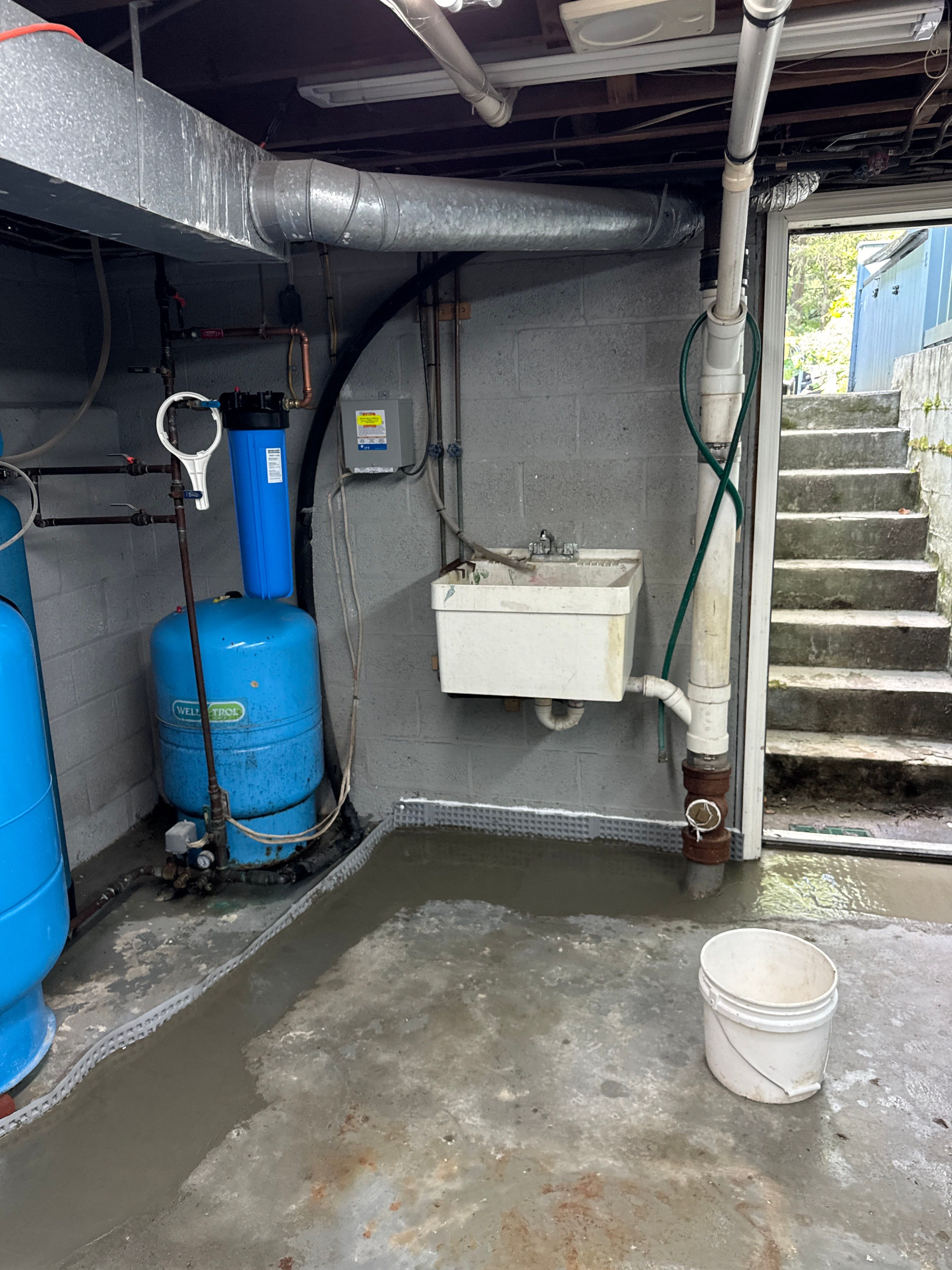 Interior French Drain Basking Ridge NJ by Pure Service Pro, LLC 