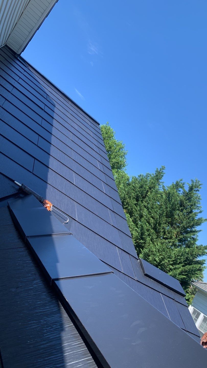 Tesla Solar Roof Replacement using Tesla Solar Roof V3 tiles by American Home Contractors