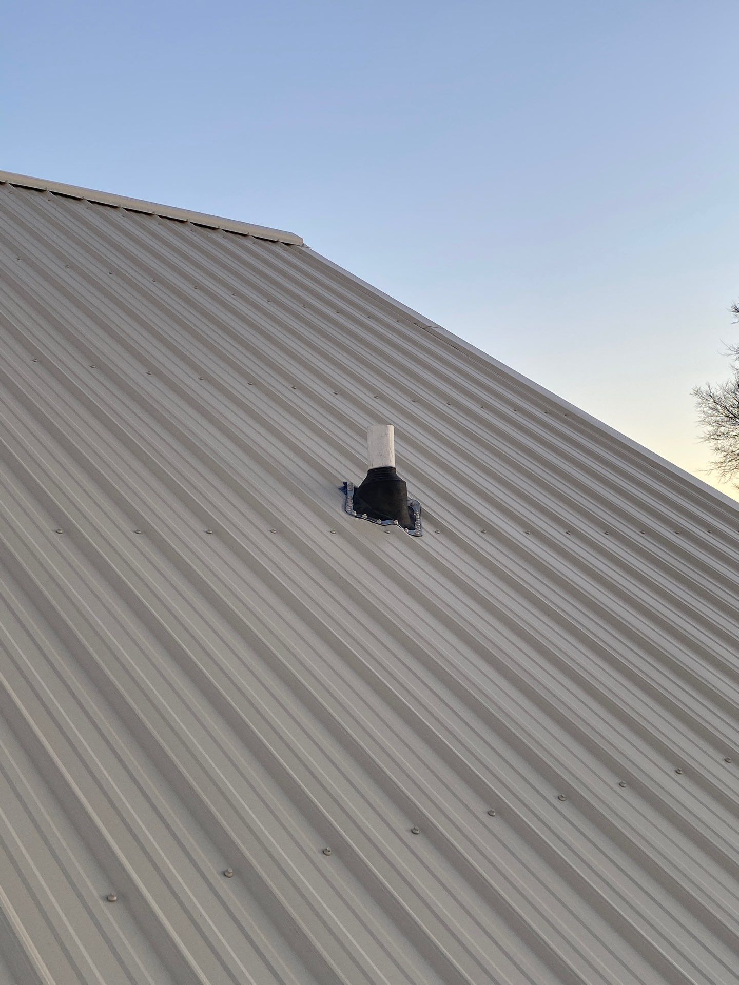 Residential Metal Roof Replacement using Reed's Metals: 26 GA. Colored Residential Metal Panels (Ivory) by Hostetler Roofing