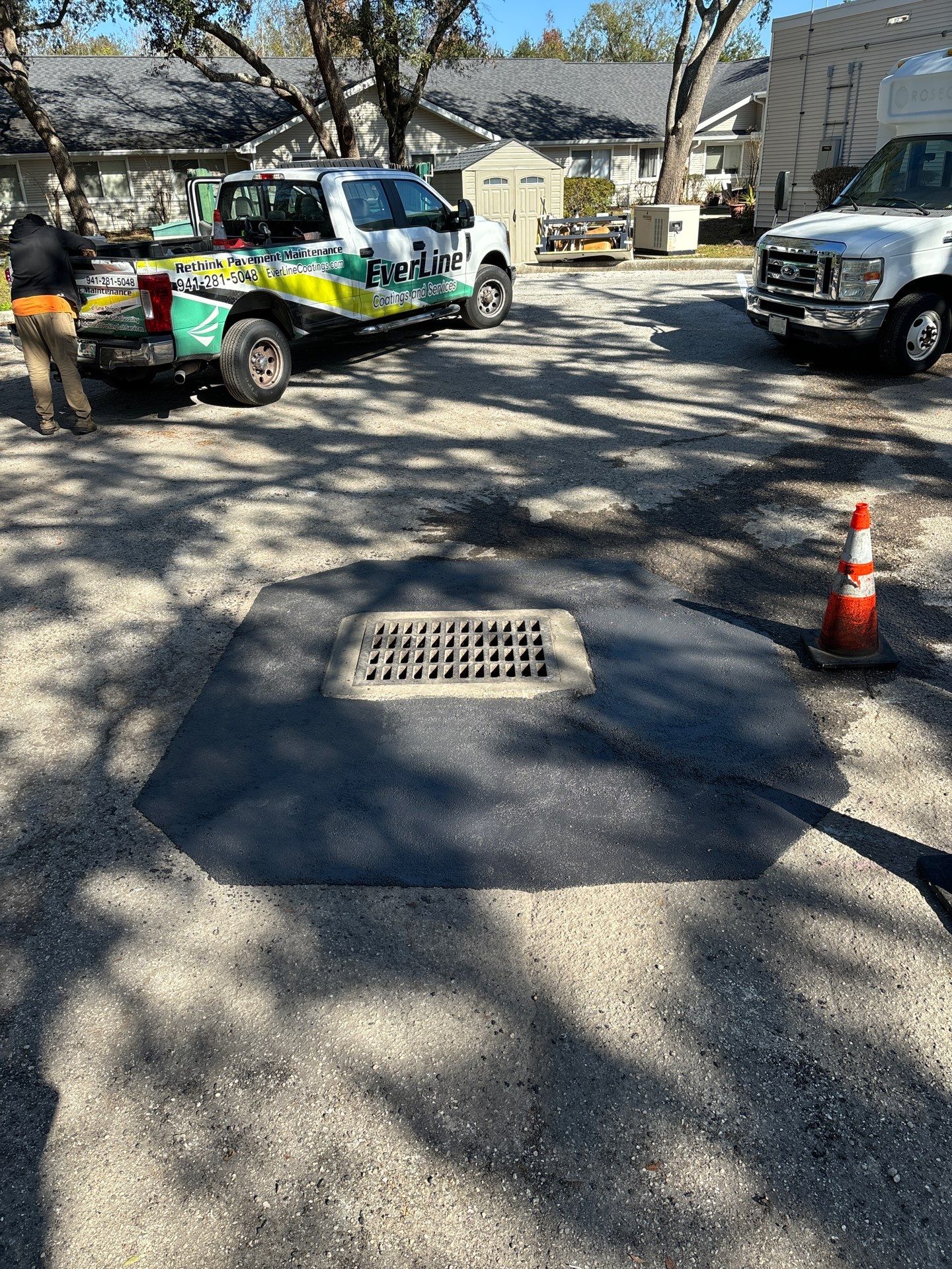 Pothole Repair and Striping at Compass Rose by Everline Coatings & Services - Southwest FL