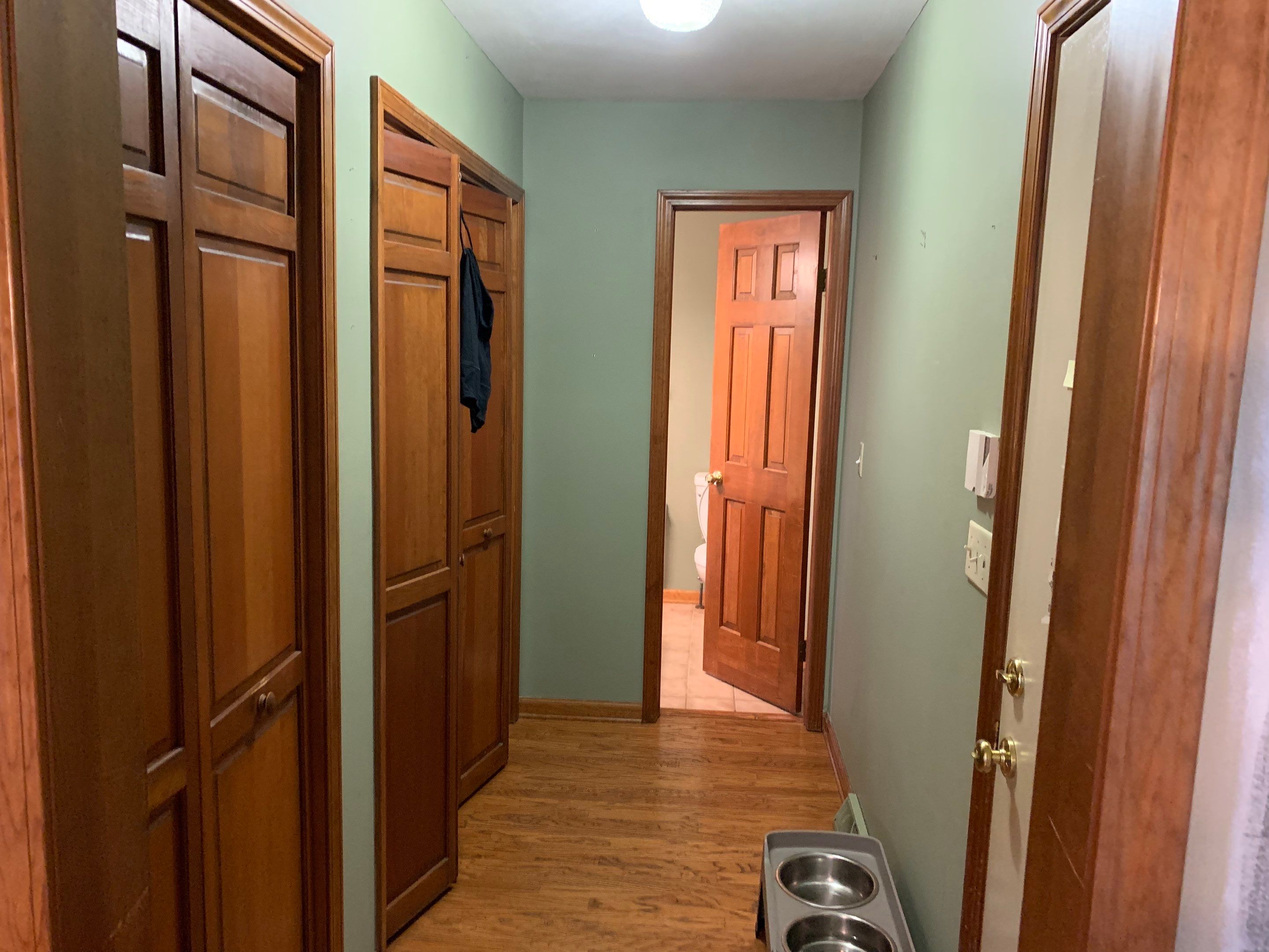 Painting Stained Wood Trim and Staircase. Walls too! by Empire Painting Services, LLC