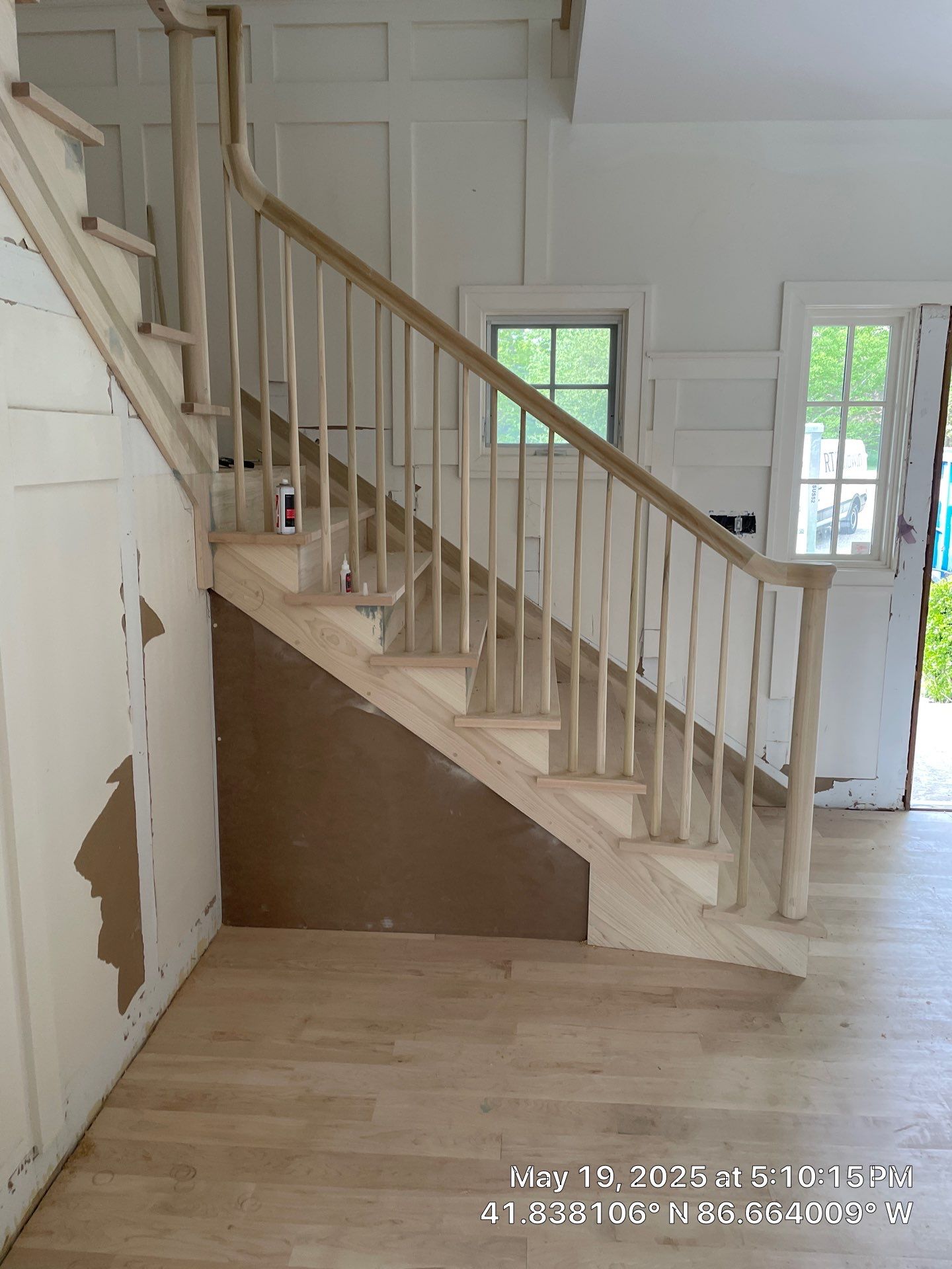 Paint the brand new maple floor...WHITE! Designer-driven project is a showstopper! by RTBaldwin Hardwood Floors