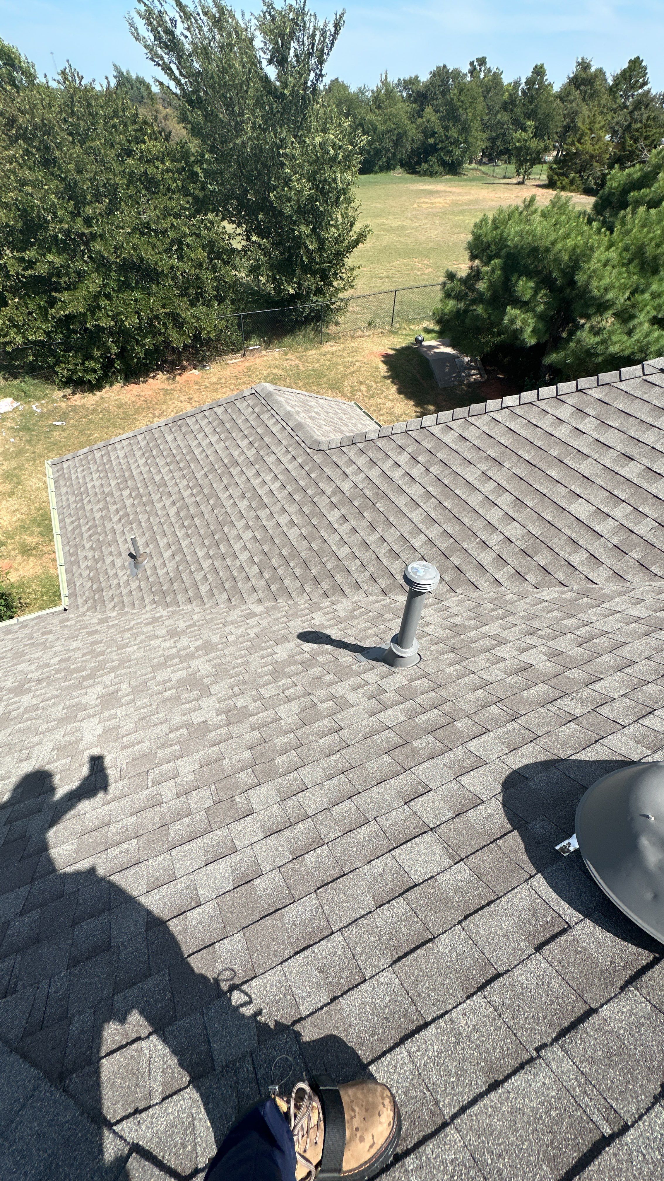 Reroof using GAF HDZ Weathered Wood by Castillo Roofing