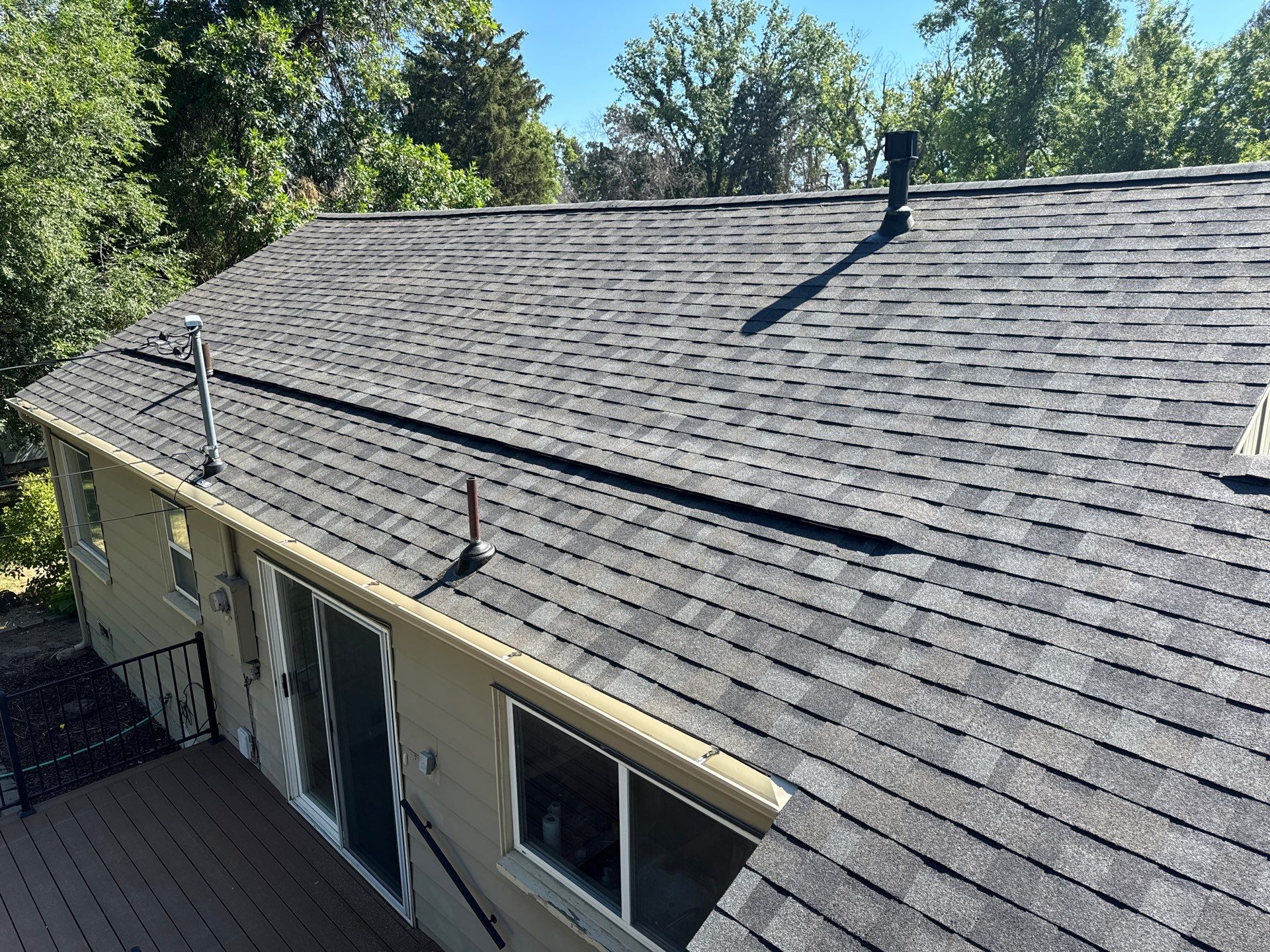 Residential Roof Replacement With Gray Architectural Shingles in Boise by Olive Roofing
