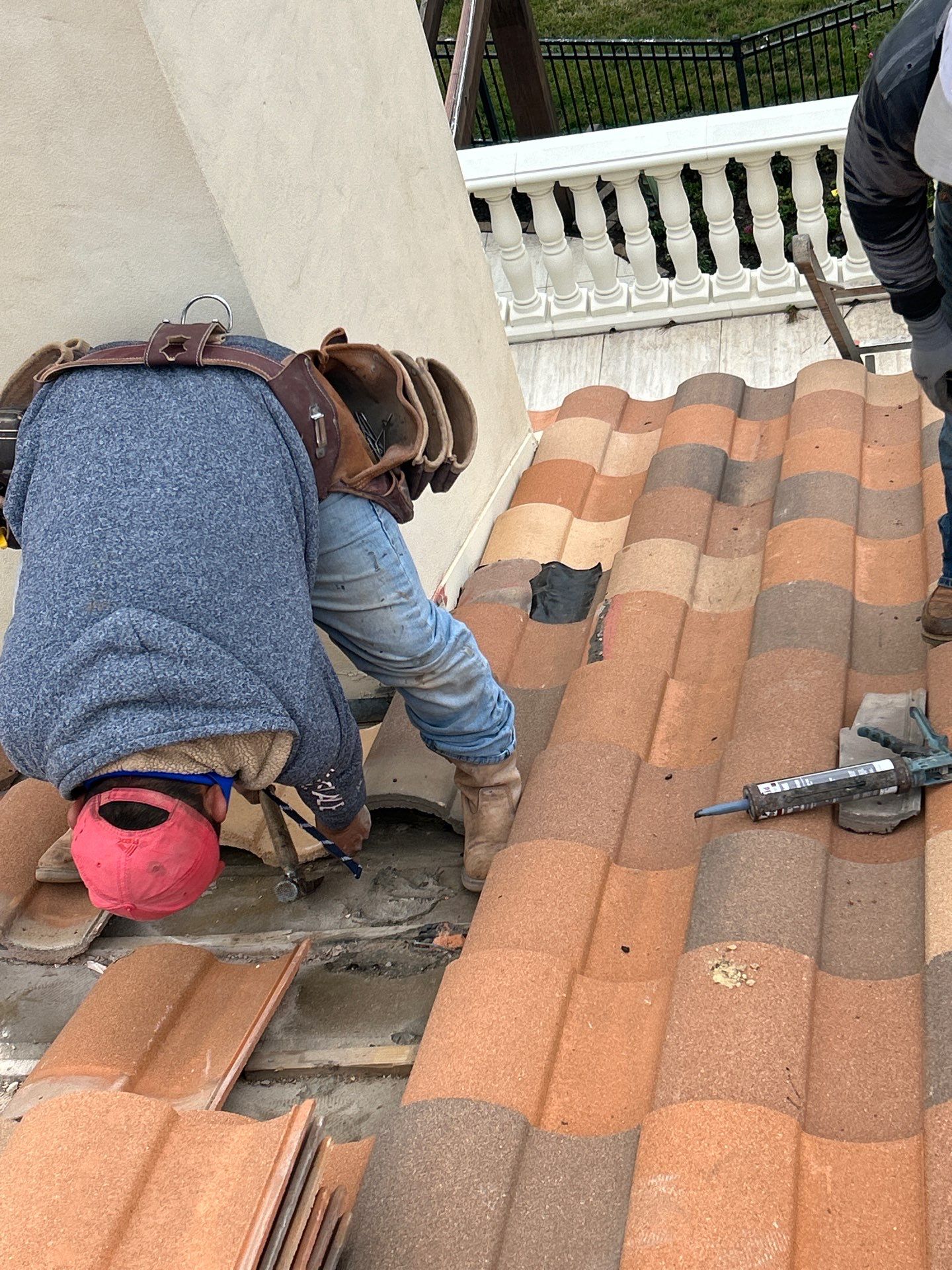 Residential Roofing Repair using tile by Roof Repair Company