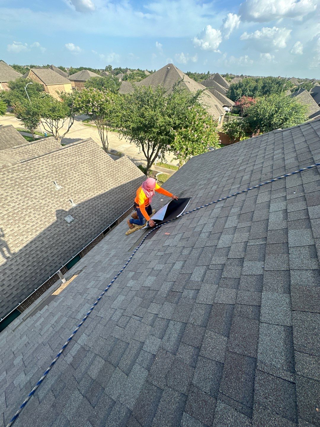 Residential Roofing Installation using Owen's Corning Duration (Lifetime) Shingles by Roof Repair Company