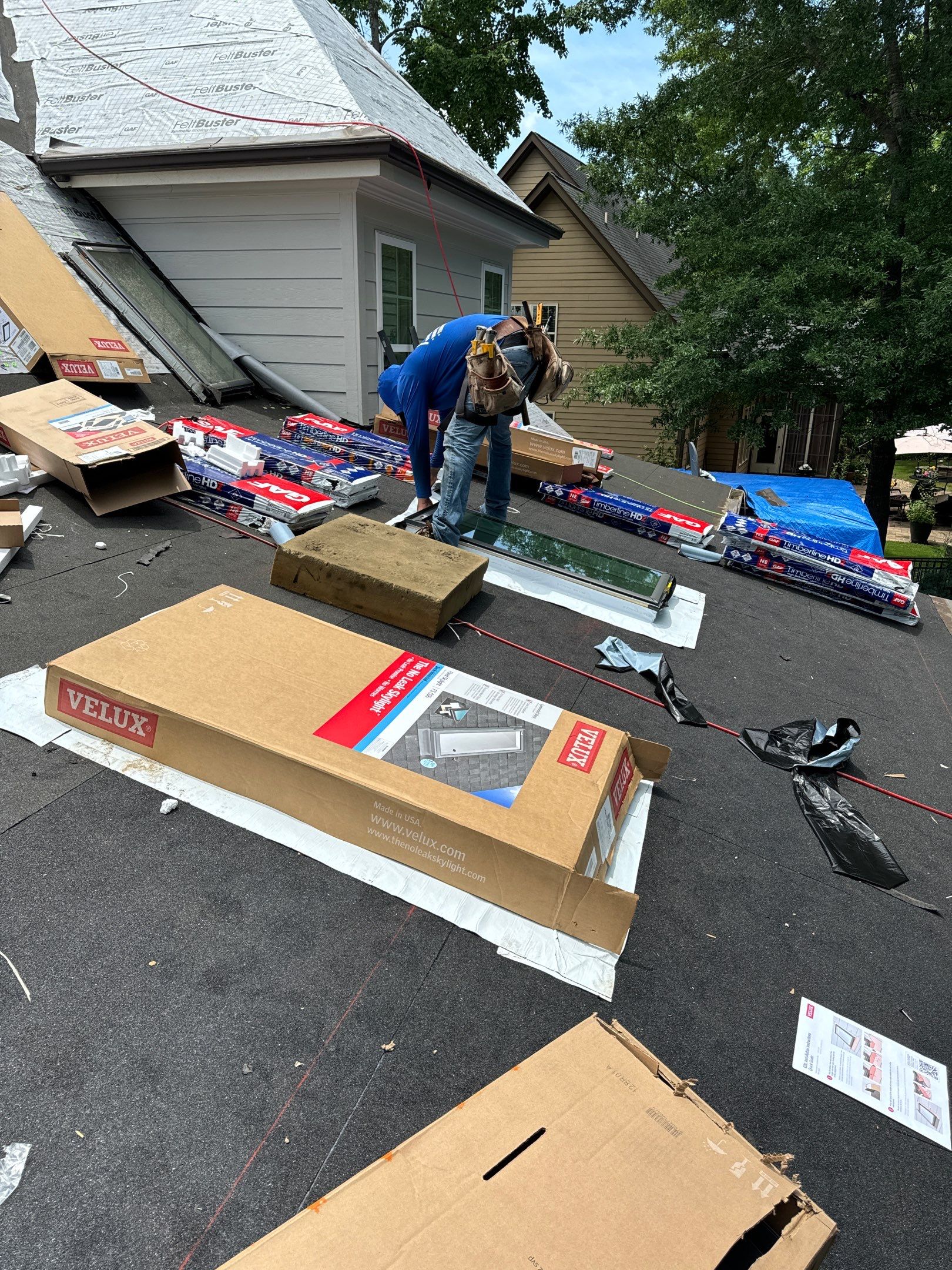 Roof Replacement - GAF Timberline HDZ Shakewood - 6” coppertone seamless gutters by Pro Performance Roofing