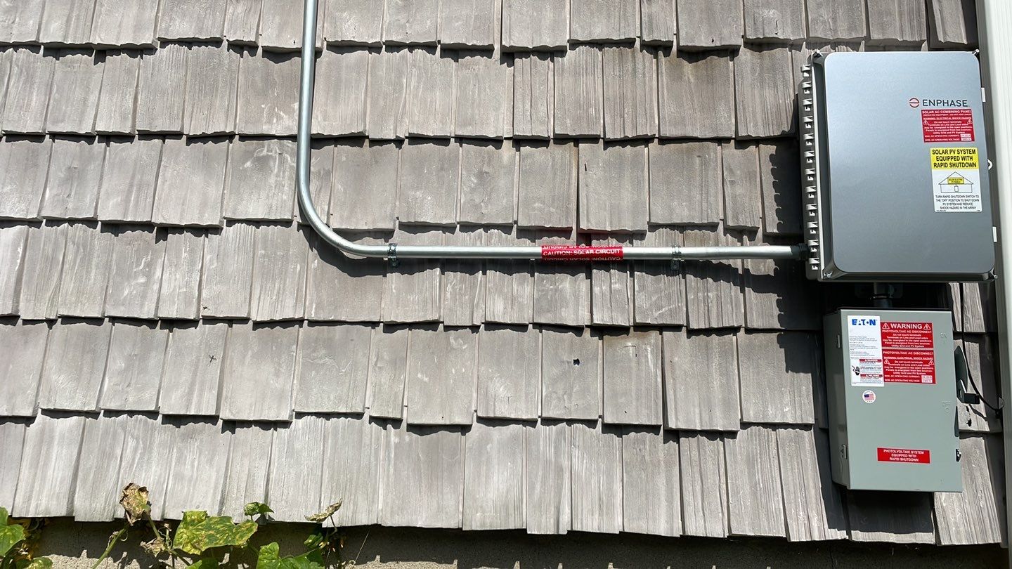 Solar Panel Installation with outlet box by Infinity Solar Systems