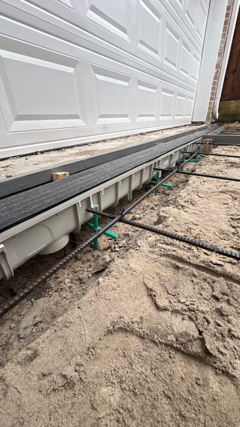 Driveway Concrete Replacement & French Drainage System by Texas Urban Elements
