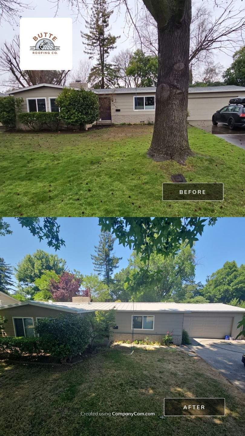 Chico Skyline White by Butte Roofing Company License #567600