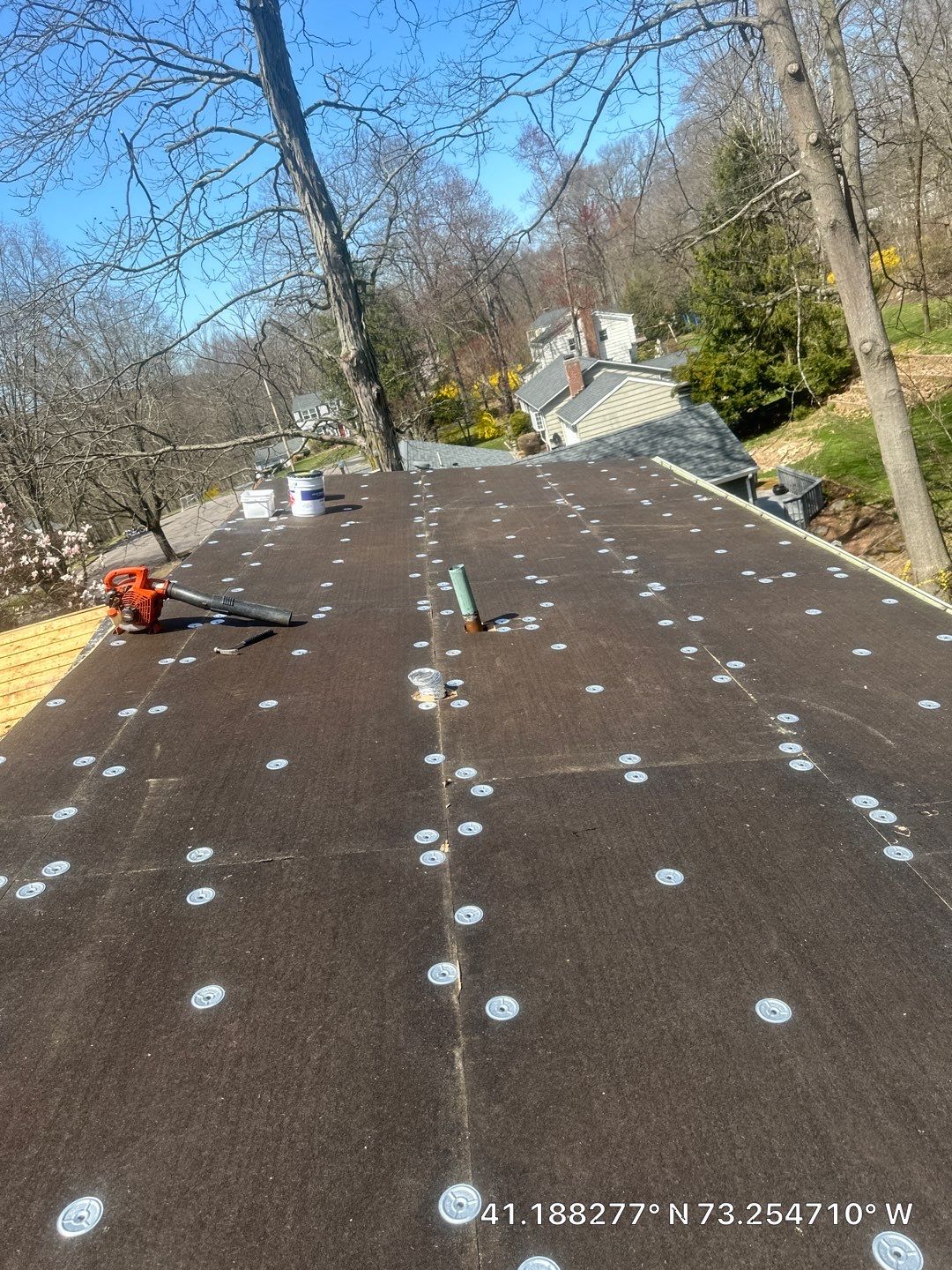 Residential Roofing Installation using Tamko Slatestone gray by A Plus Exterior