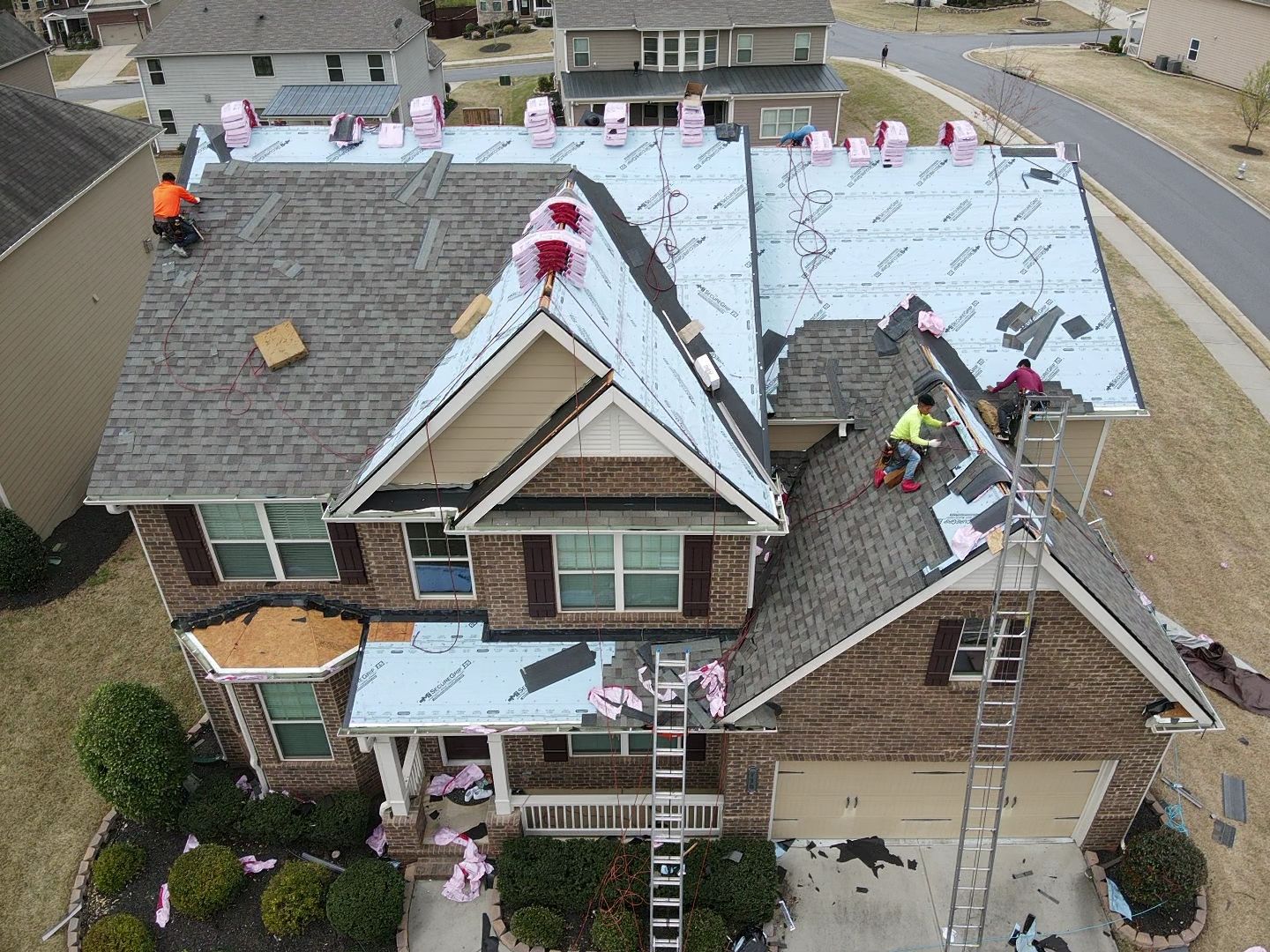 Residential Roofing Installation using Owens Corning by Inspector Roofing and Restoration