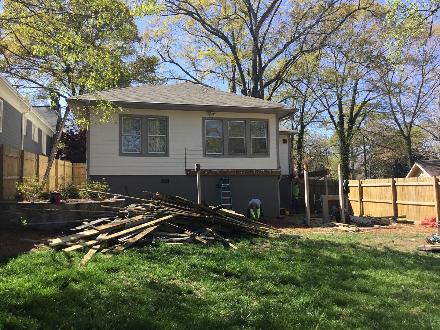 Custom Screened Porch Addition with Vaulted Wood Ceiling in Atlanta by Swift Home Renovations