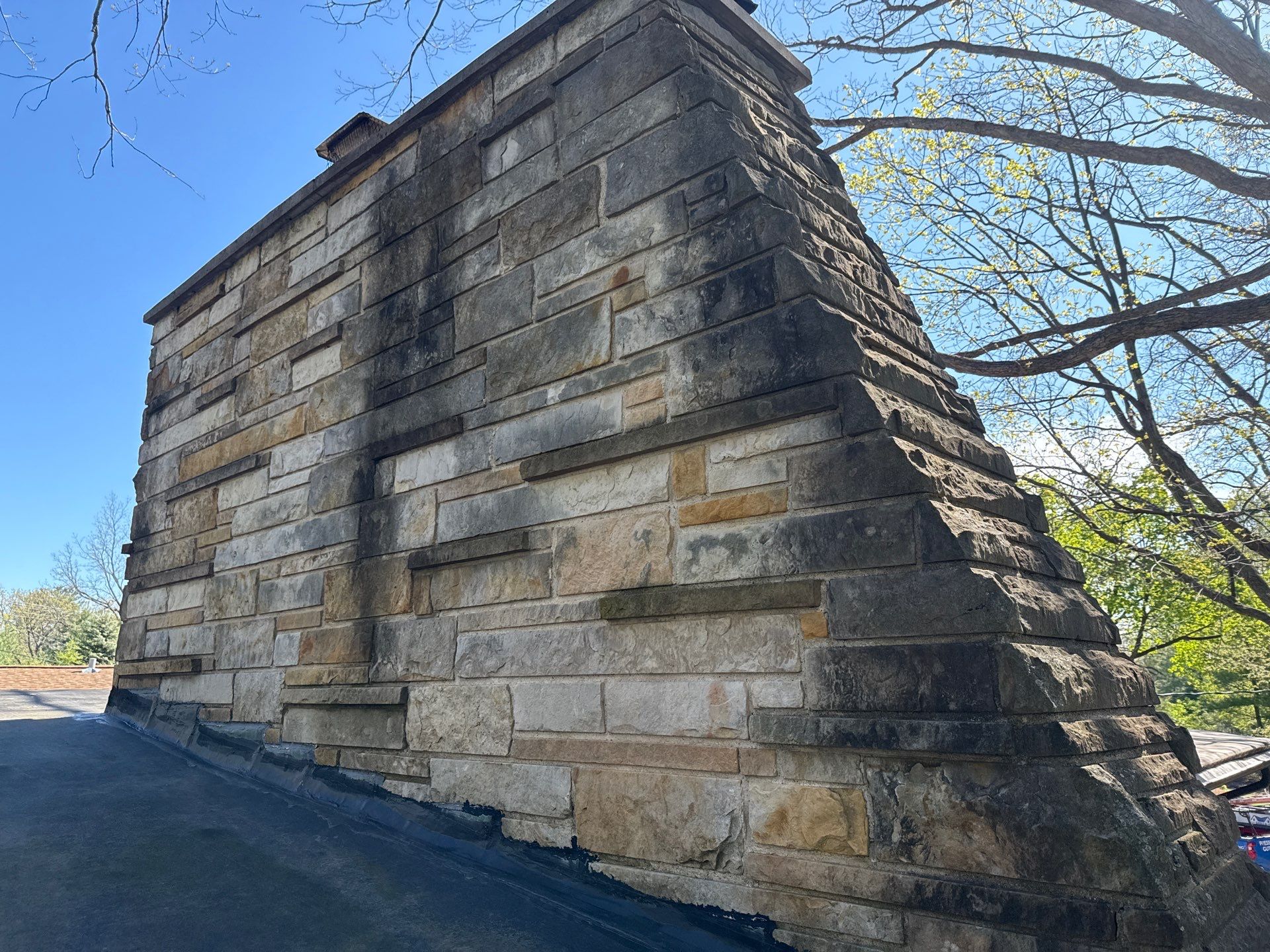Stone Chimney Cleaning by Shulla Exterior Cleaning