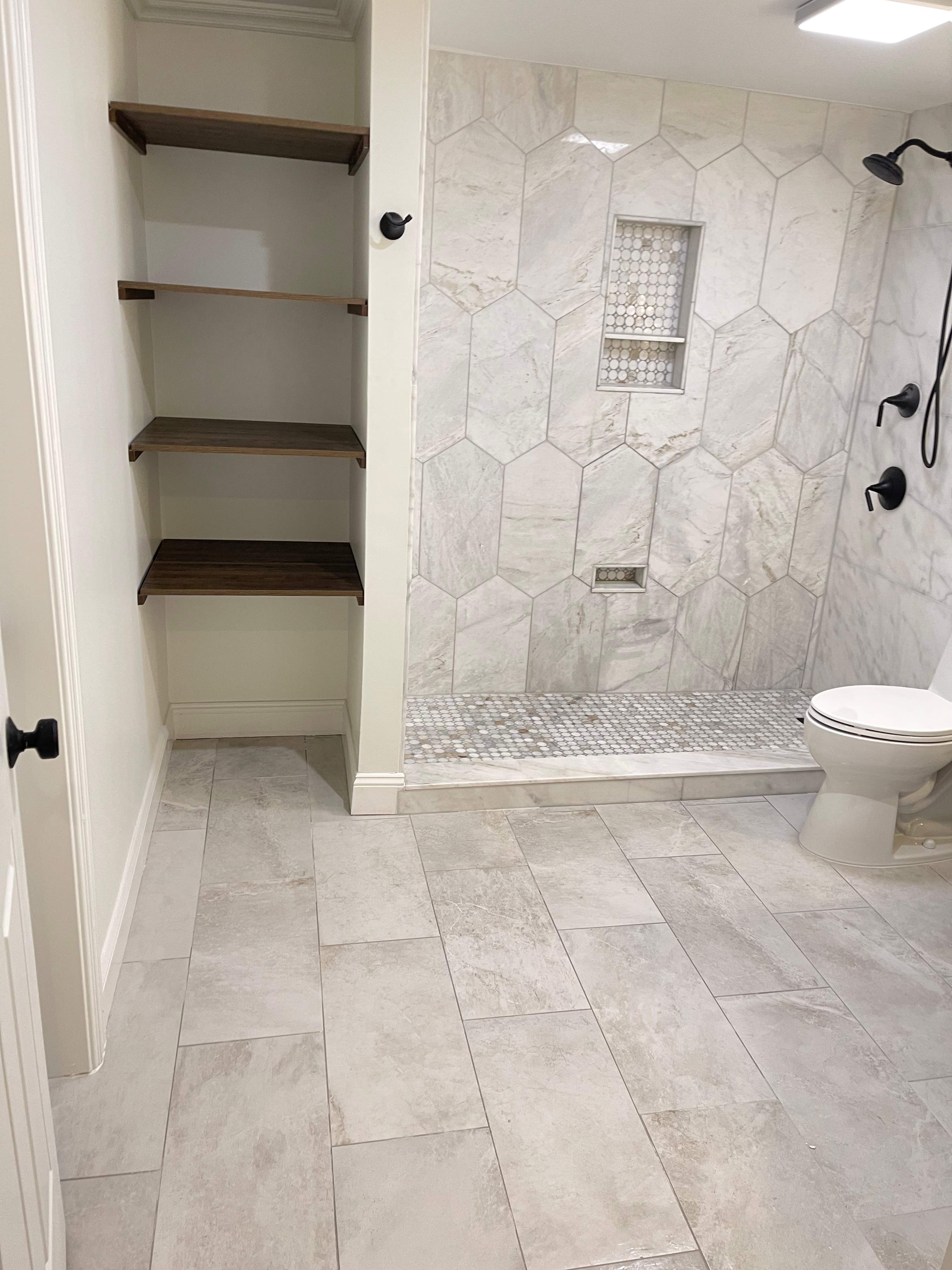 Basement bathroom renovation by Prudencio