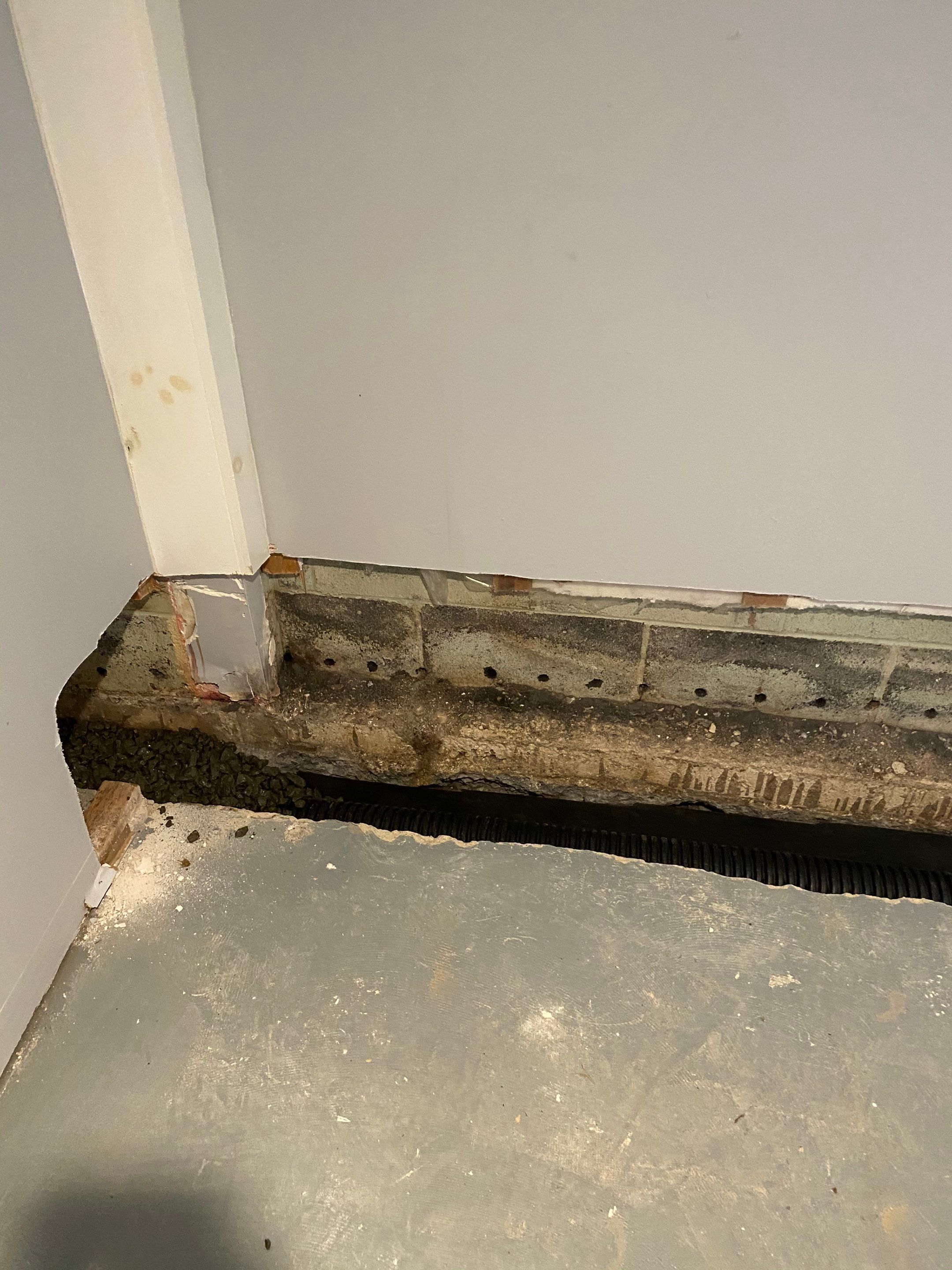 Interior French Drain Job in Cranford, NJ by Pure Service Pro, LLC 