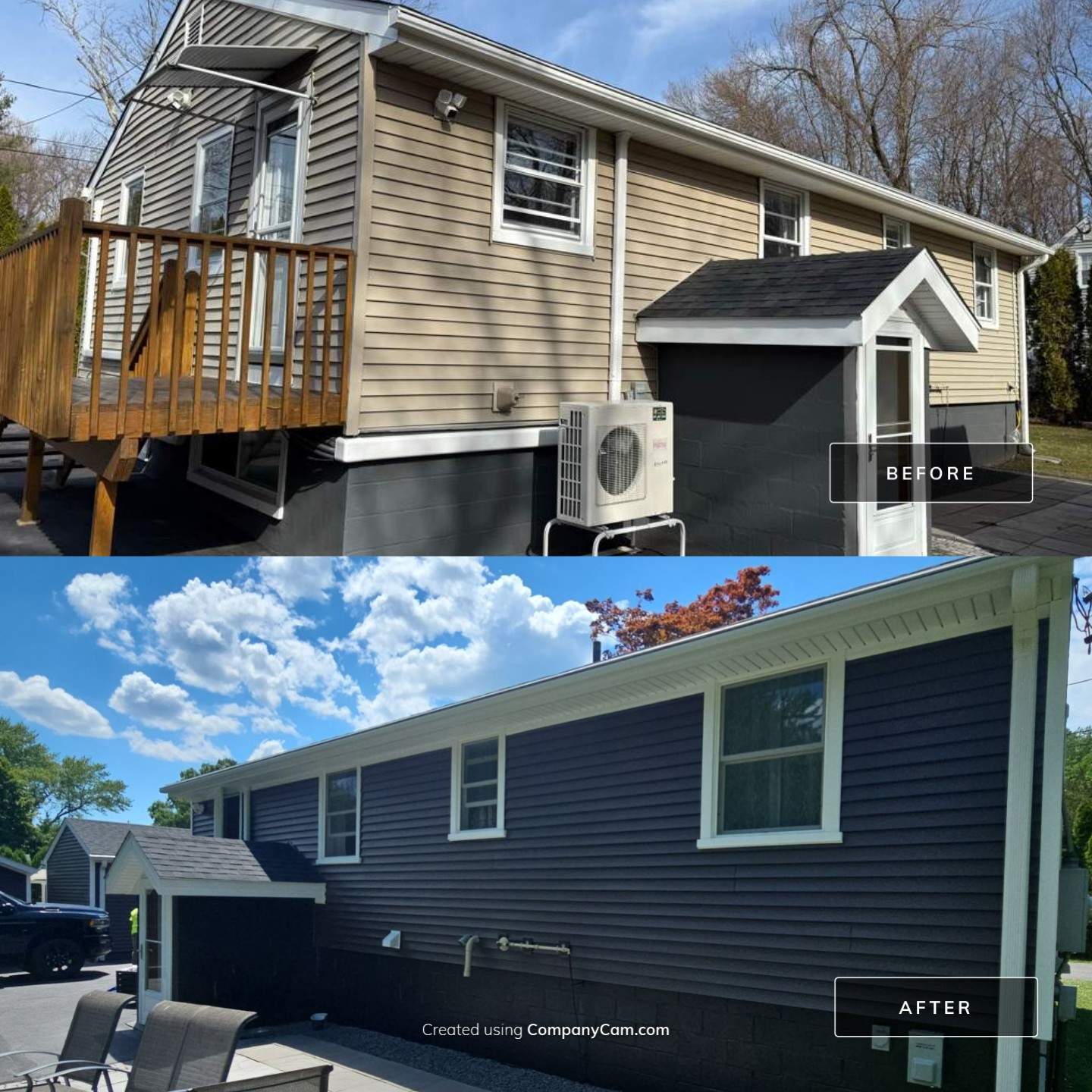 Siding Renewal with Cert Monogram D/4x12'6" clapboard Slate & Cert. Monogram D/4x25' clapboard Slate by DiGiorgi Roofing and Siding Inc
