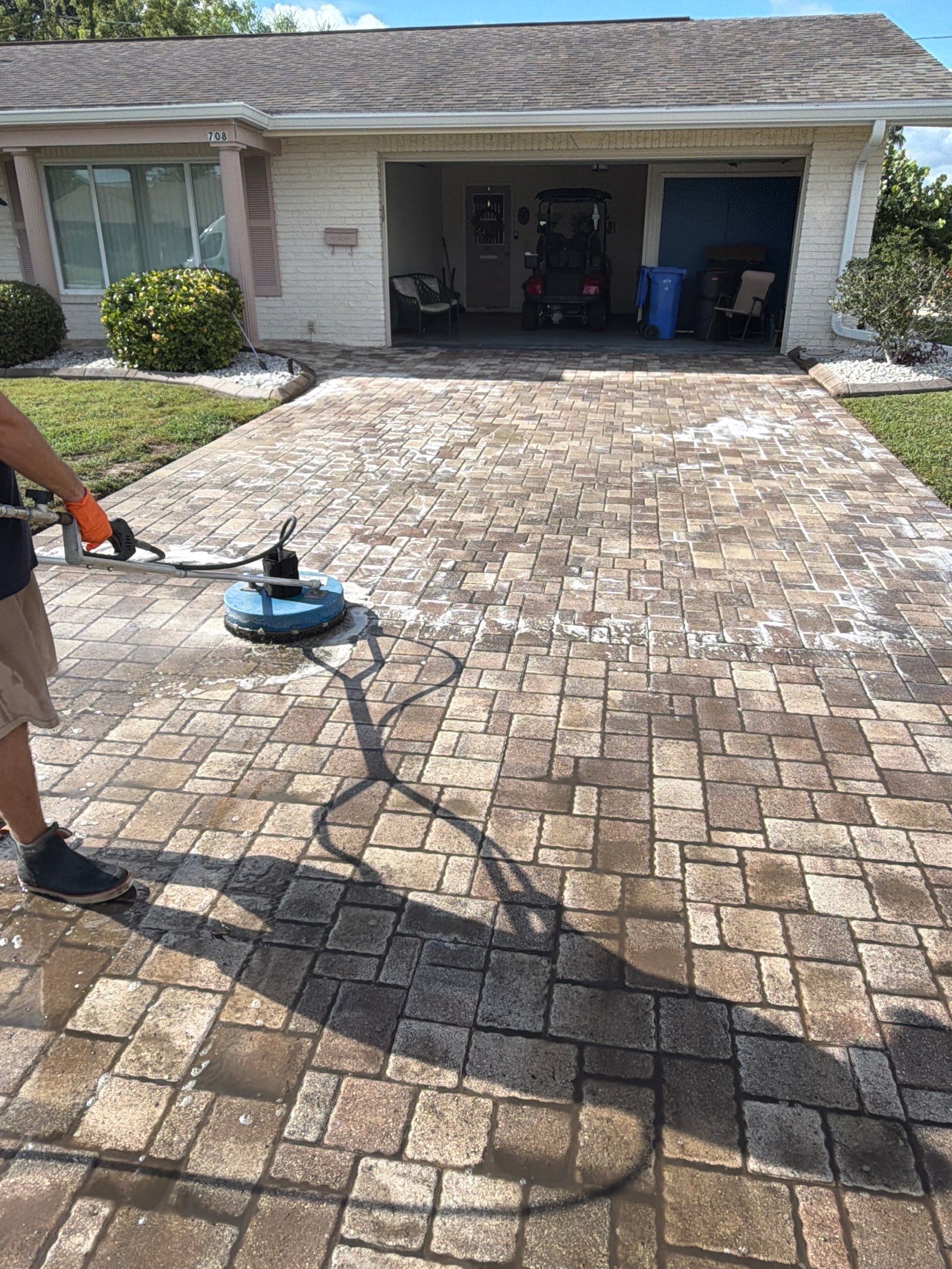 Sun City Center Paver Driveway and Porch Sealing Project by Supreme Paver Experts