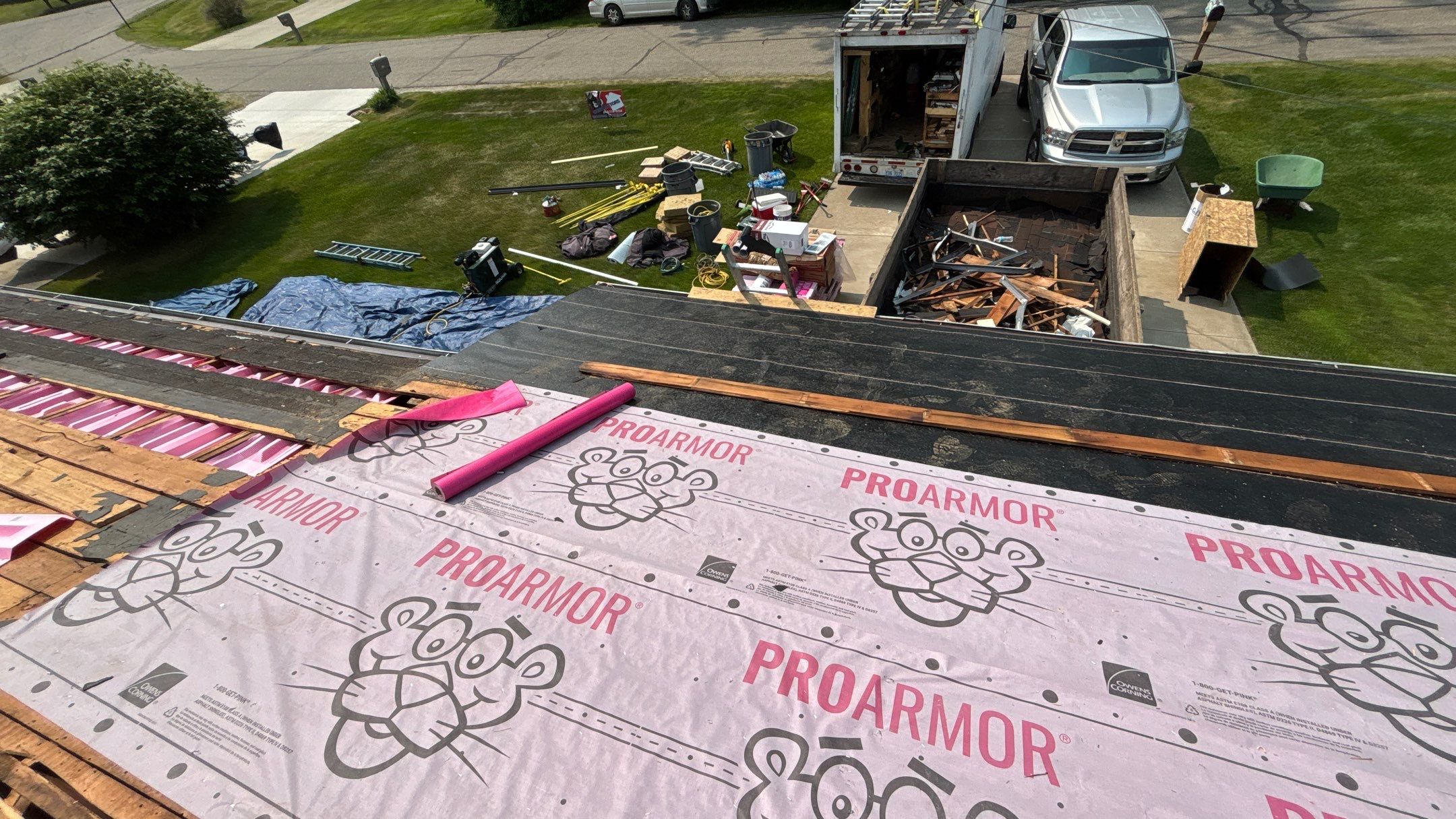 Roof Replacement using Owens Corning Desert Rose by 180 Contractors