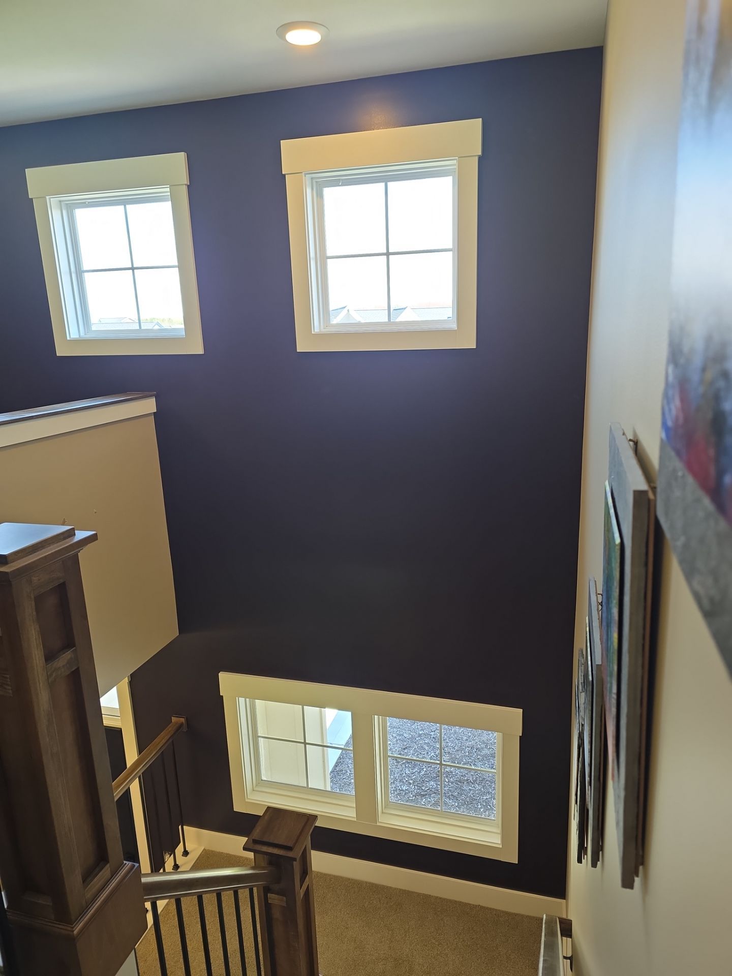 Interior Painting and Two-Story Accent Wall Transformation in Grand Haven by Gordon Painting