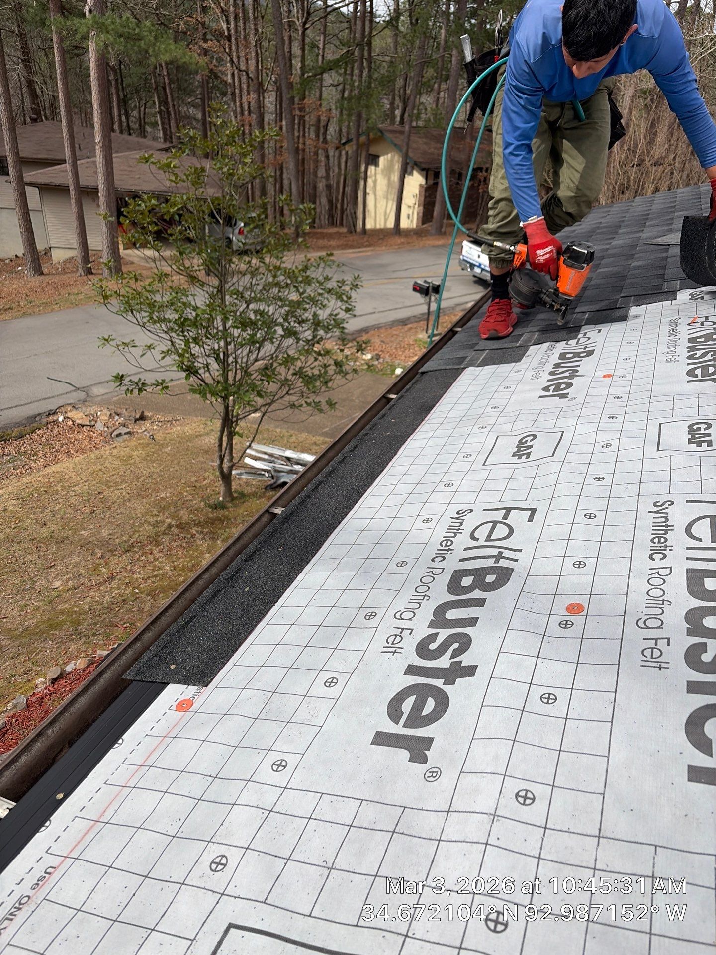 GAF Timberline HDZ Shingle Roof Replacement in Hot Springs Village by Temple Roofing and Exteriors