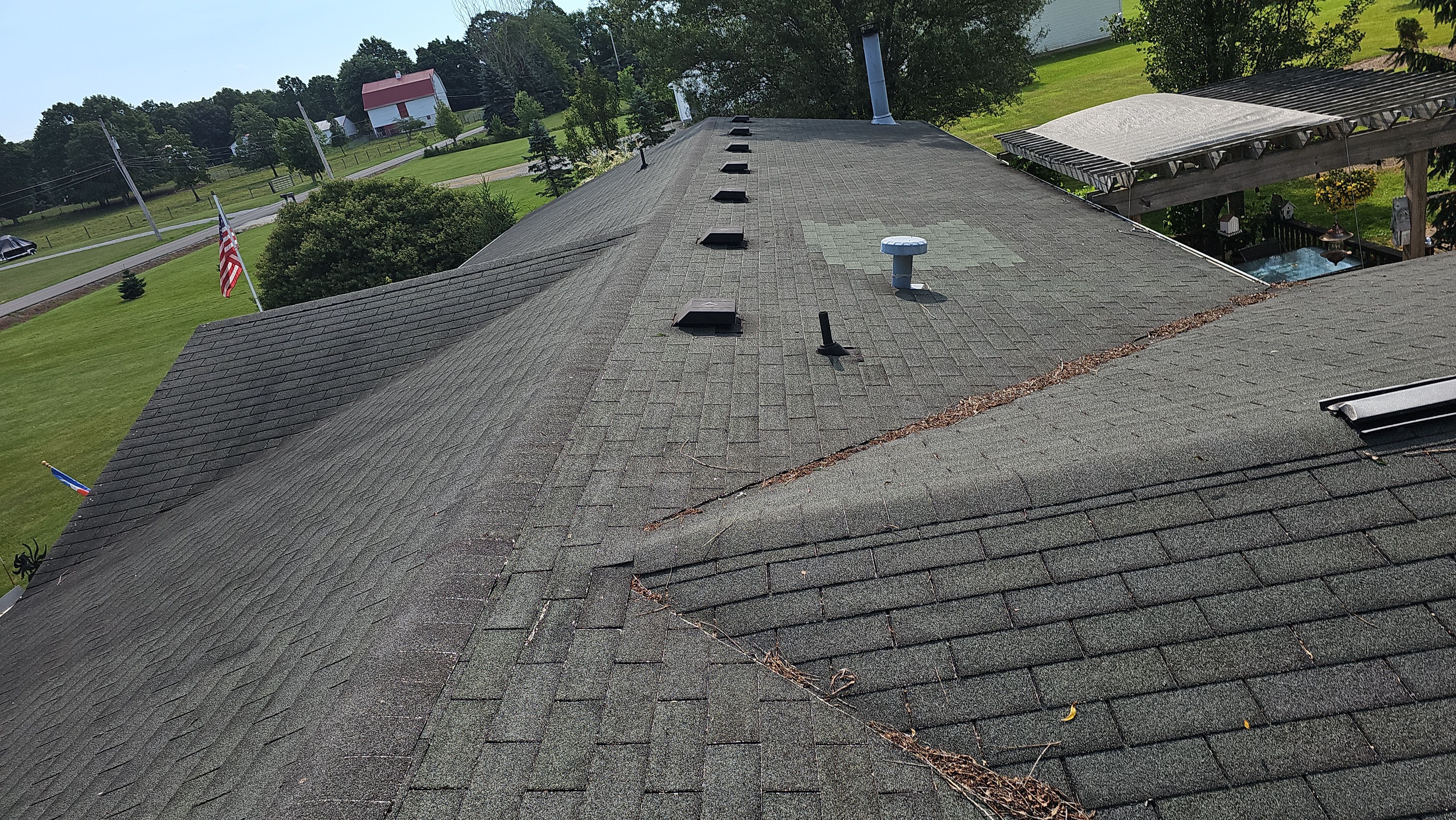 Atlas Pinnacle, Color, Burnt Hickory, Drip Edge, Color, Royal Brown by Eagle Eye Roofing
