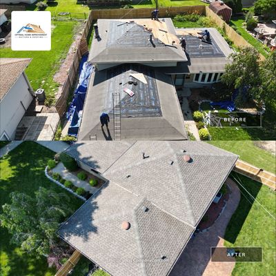 Roofing with GAF weathered wood