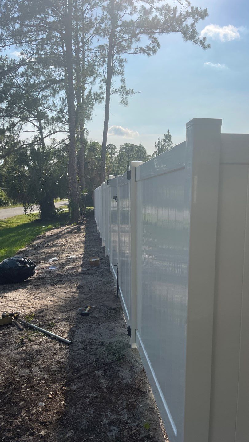 North Port, FL 6 ft. Tall White Vinyl Privacy Fence  by Asap fence and gates, LLC