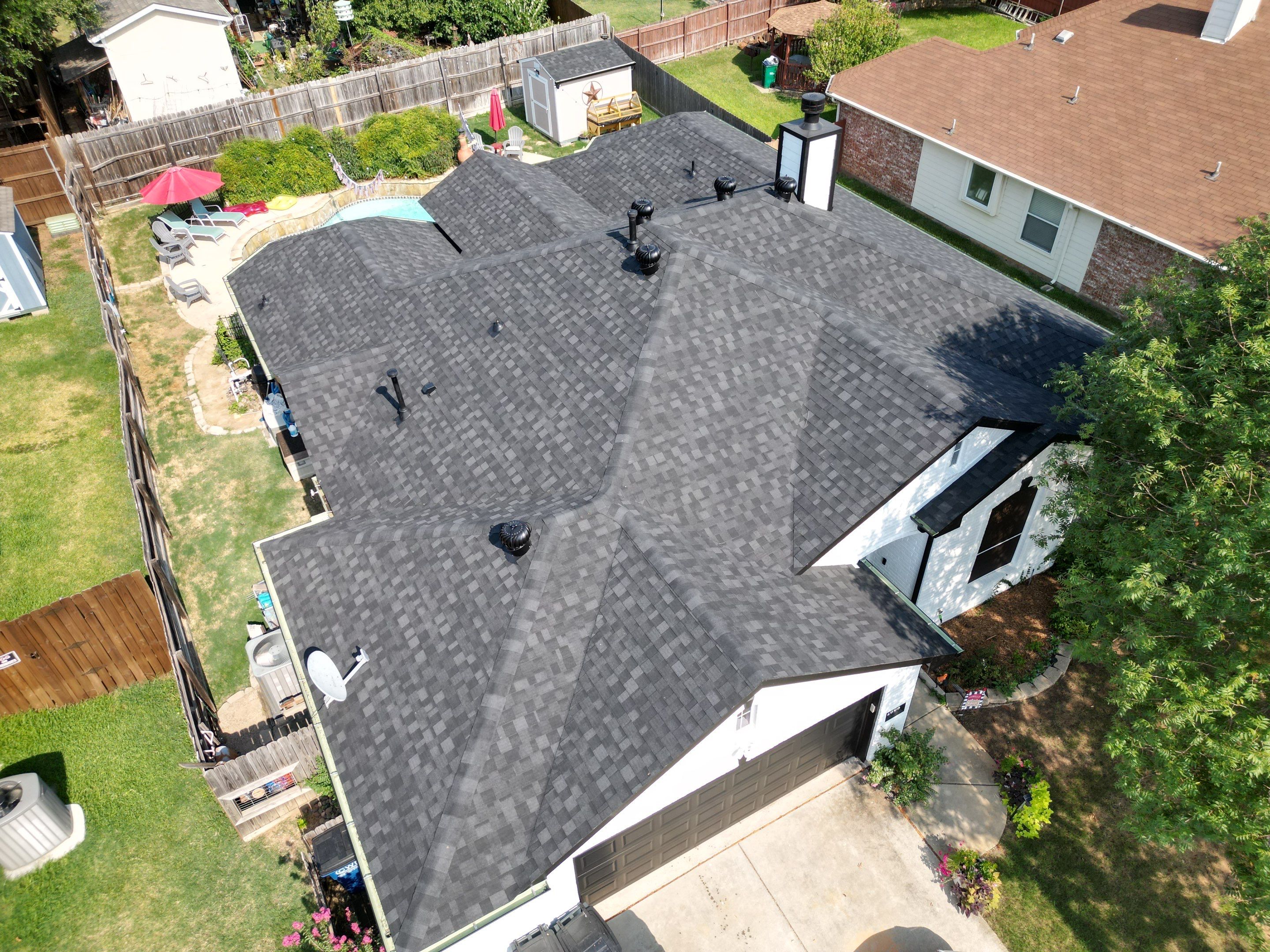 IKO Granite Black by First Out Roofing 