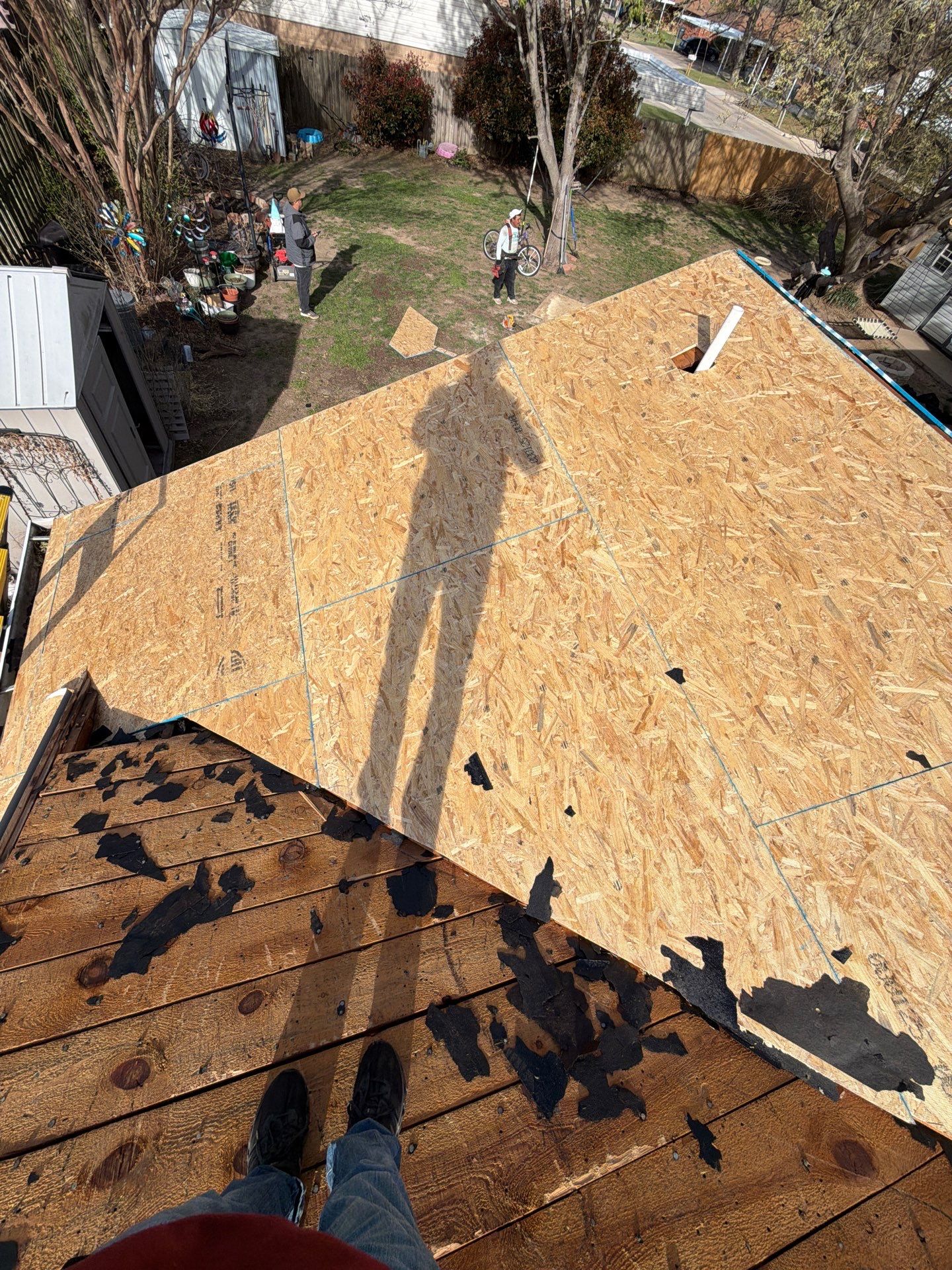 Buh-bye space decking!  by BANA Roofing and Solar Supply