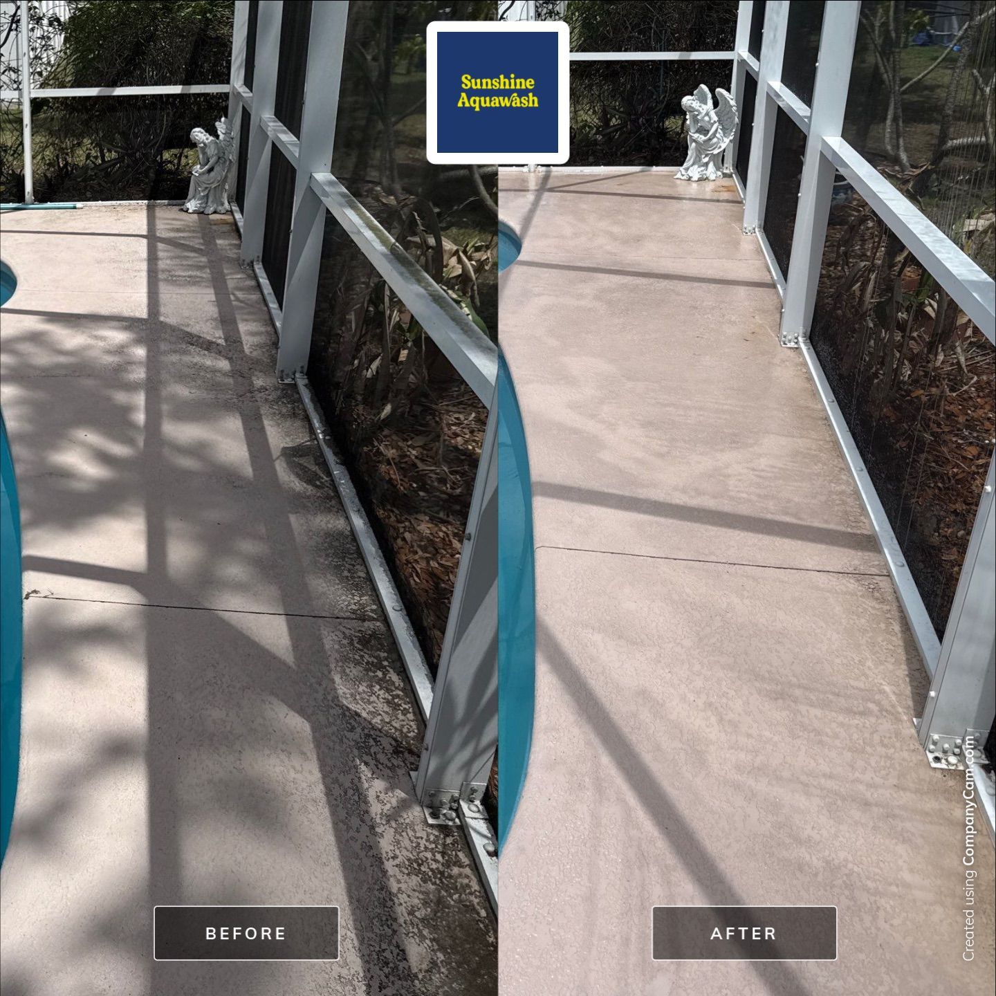 Pool Cage & Painted Pool Deck Cleaning in Sarasota, FL | Soft Wash by Sunshine AquaWash