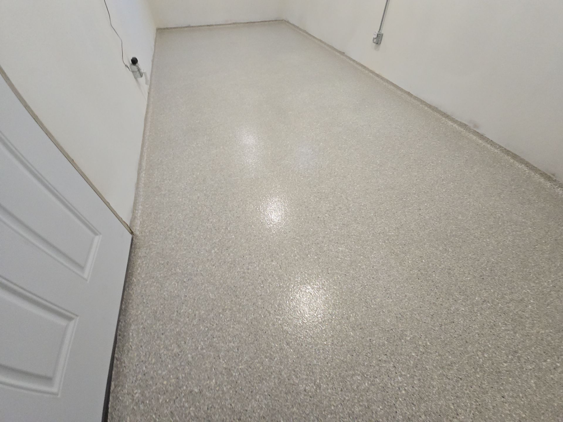 Garage Transformation using Limestone Hybrid by Croc Coatings, LLC