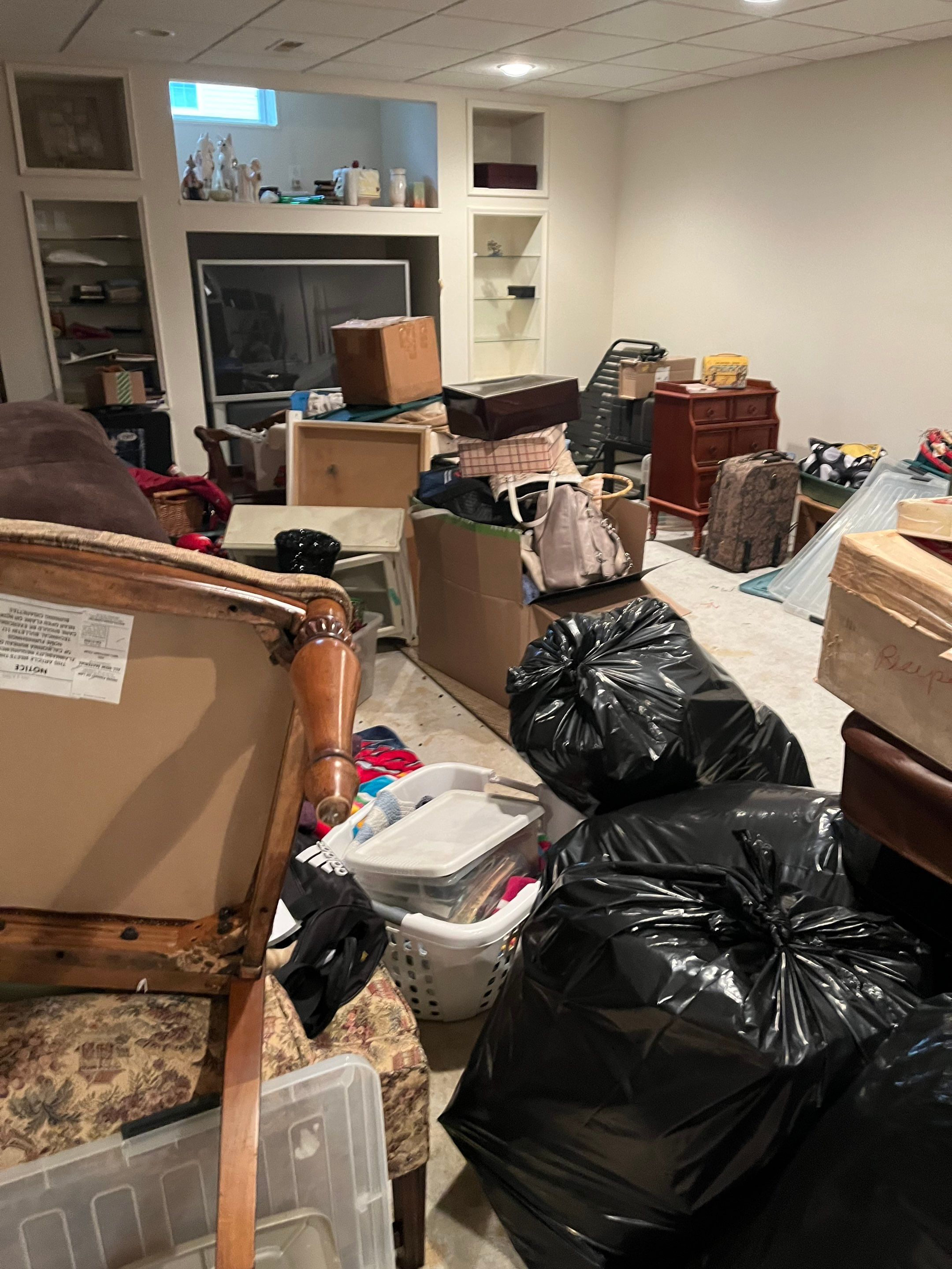 Basement Pipe Burst Emergency Mitigation Demo and Dry Down using Dehumidifiers and Air Movers by Absolute Roofing and Construction