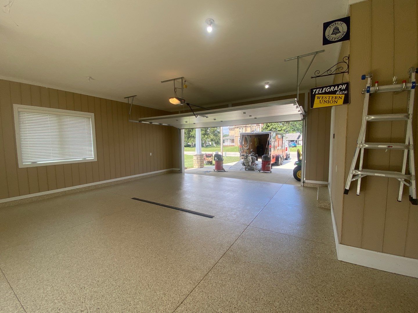 Garage Floor using Driftwood by Your1DayFloor.com