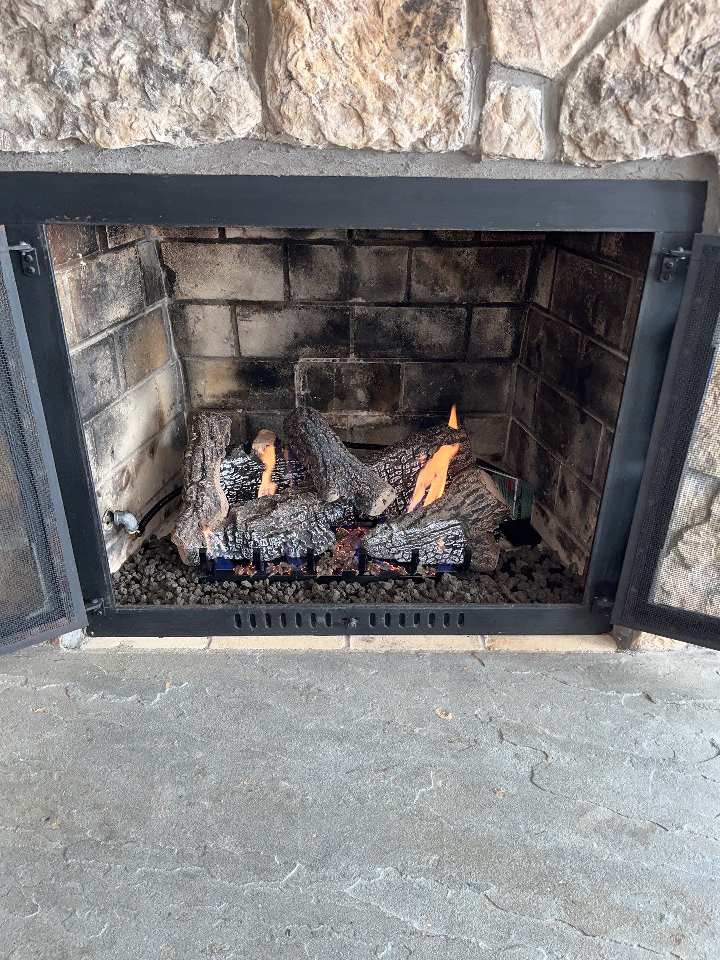 Gas Logs in Hampton by Premier Chimney and Roofing