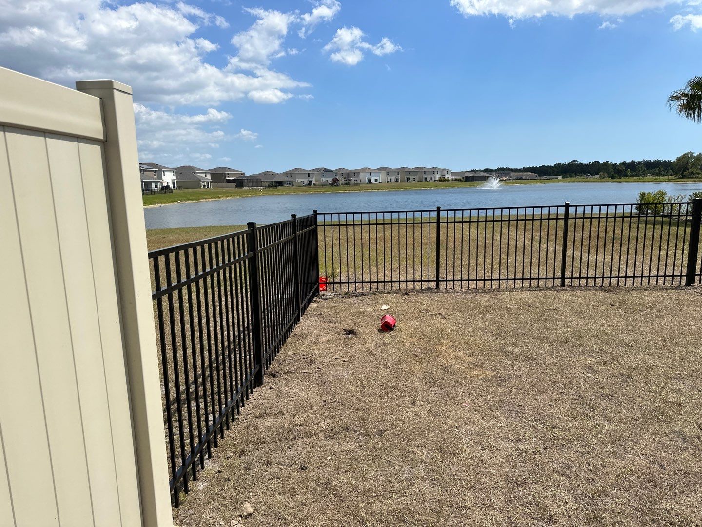 Vinyl Fence Installation using Vinyl Fence and Black 3 Rail Aluminum Fence  by Asap fence and gates, LLC