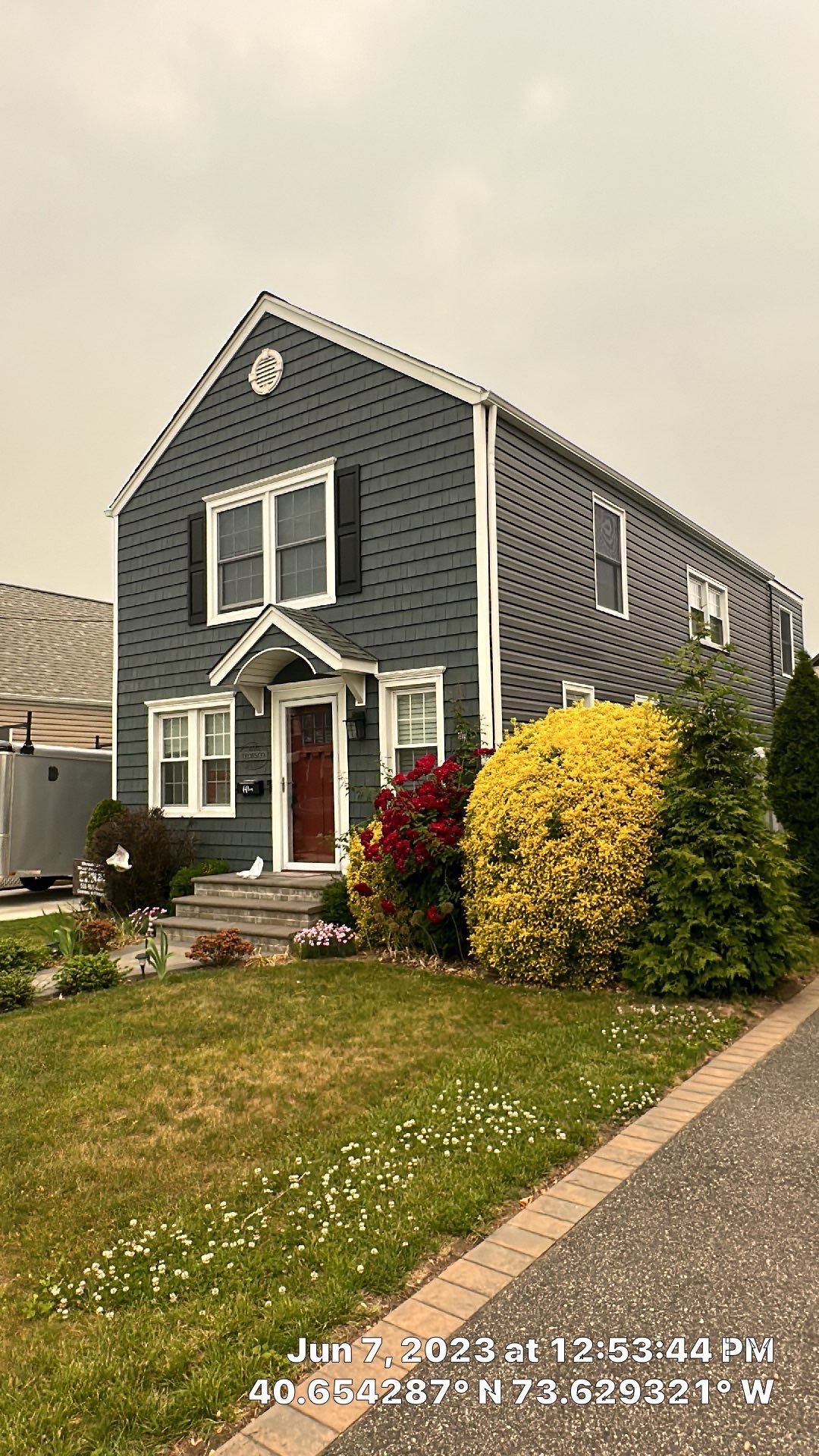 Gutter Installation using 5"white K style seamless gutters and 2x3 white leaders by Above All Gutters 
