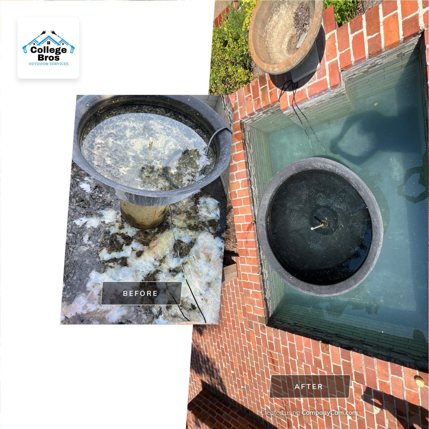 Pool Cleaning using Pool Cleaner by College Bros Outdoor services