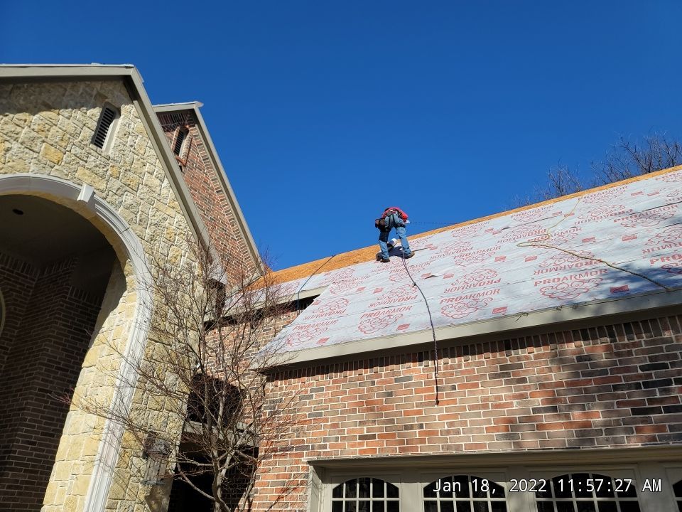 Insurance Claim Roof and Gutters using Owens Corning - Duration- Estate Gray -New Gutters - Exterior paint by Tex-Line Roofing