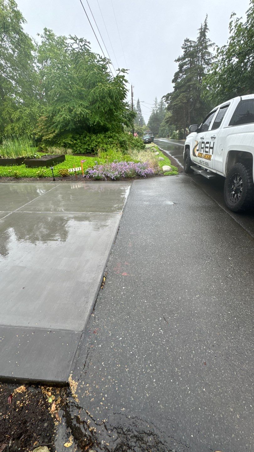 Concrete Driveway Makeover | Edmonds  by Jireh Asphalt & Concrete Inc 